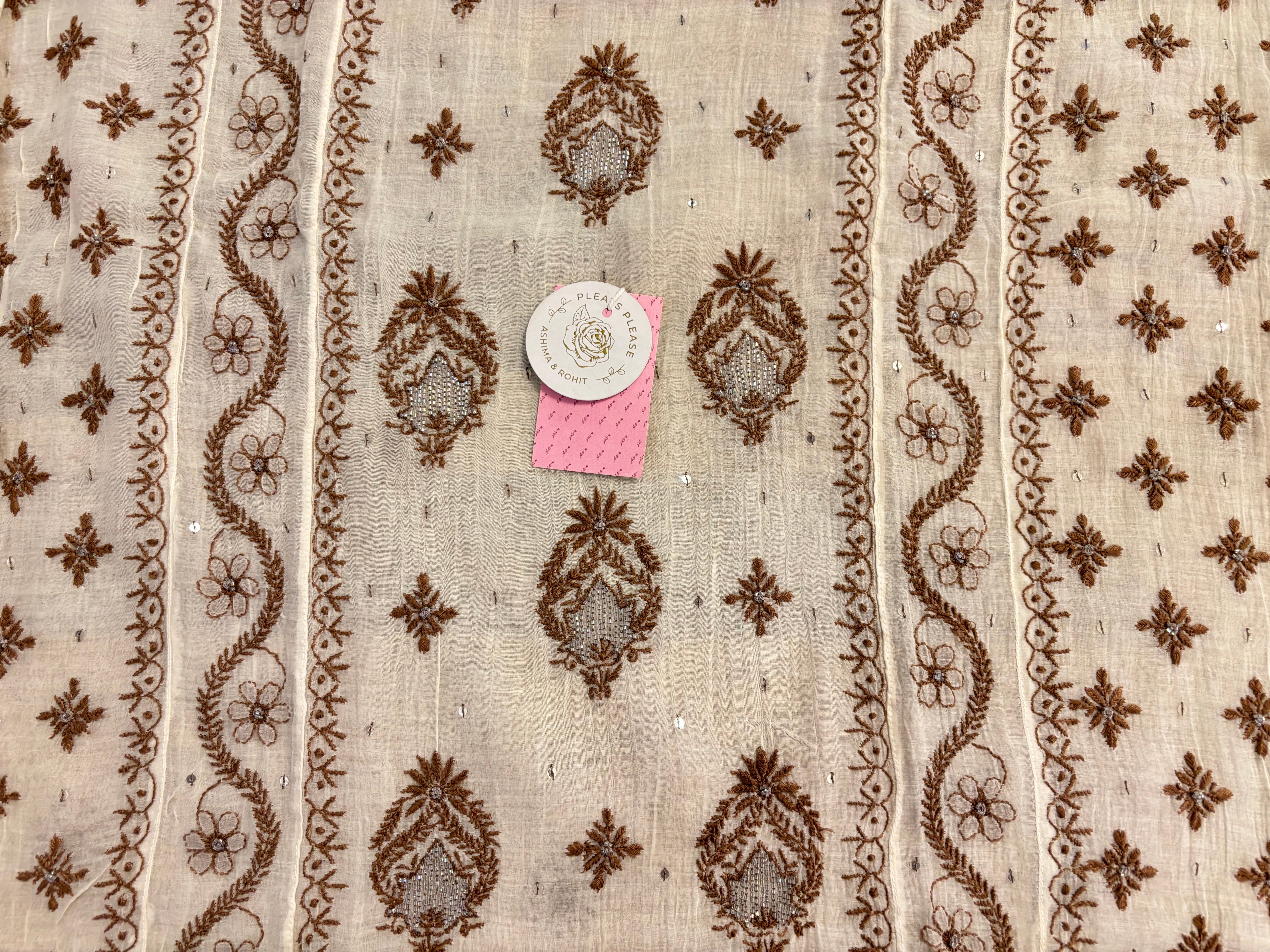 Dyeable Chanderi Chikankari Kurta & Dupatta