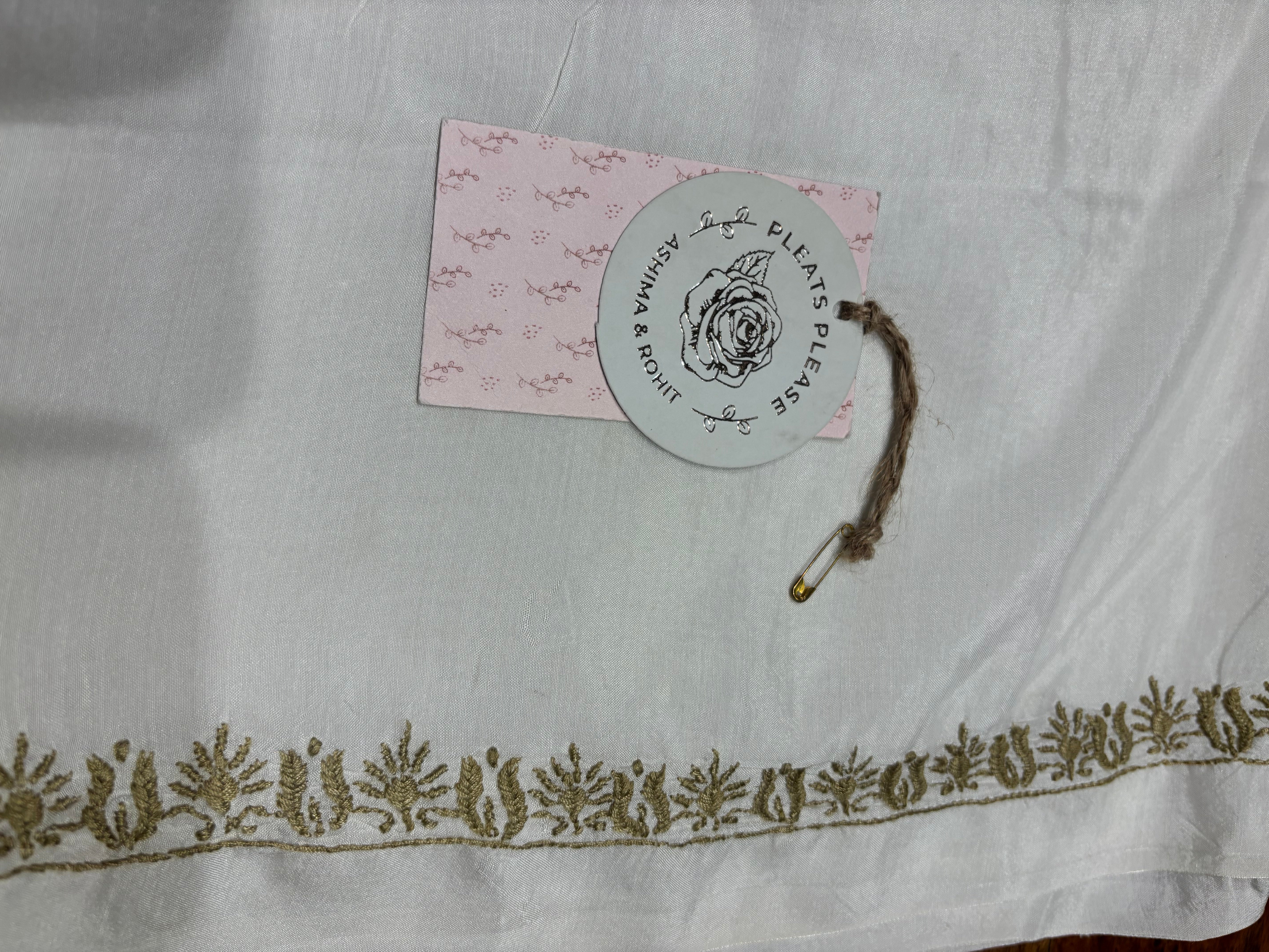 Dyeable Pure Muslin Silk Chikankari Men’s Kurta Fabric