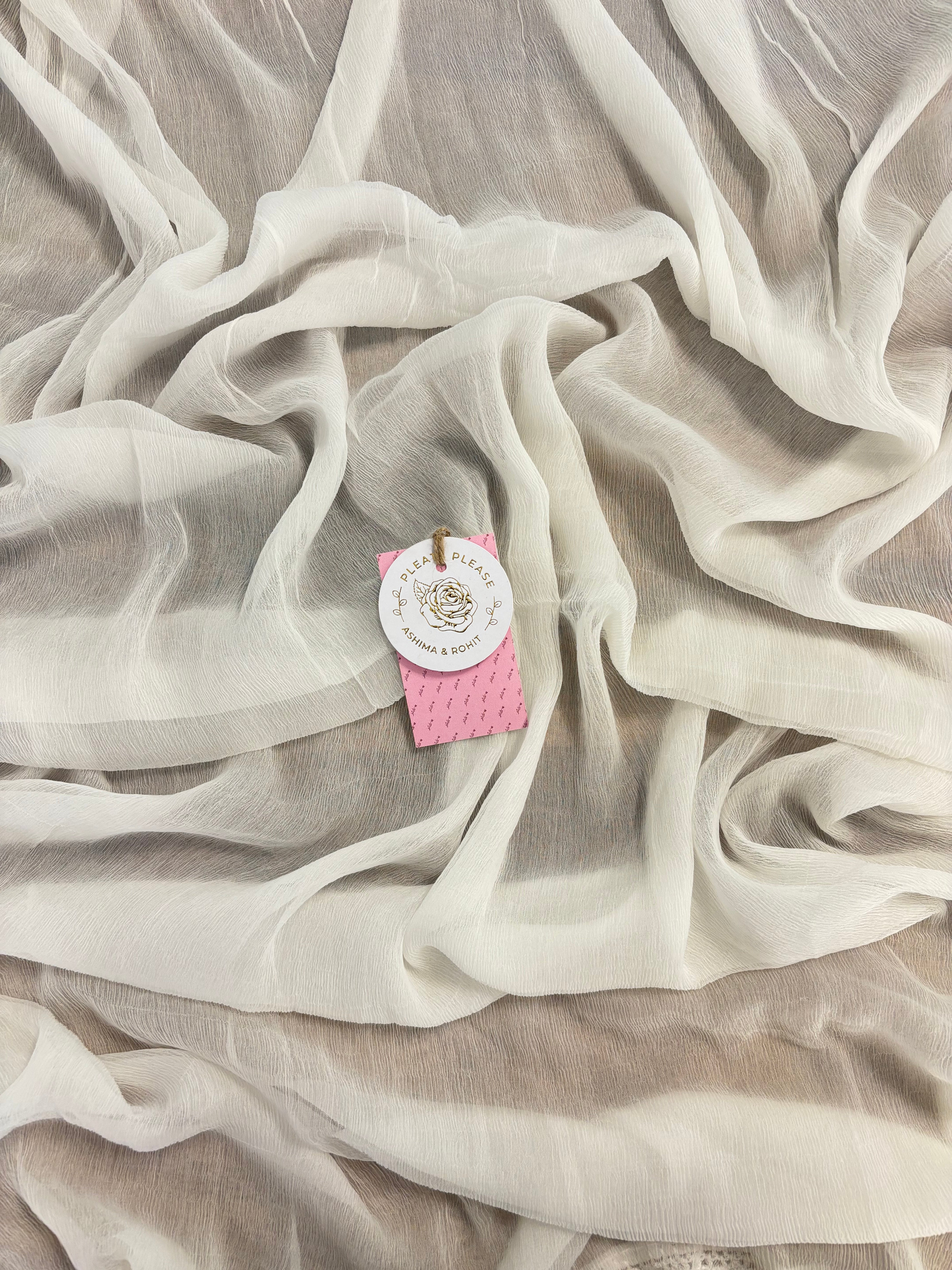 White Cotton Chikankari Kurta, Dupatta With Bottom