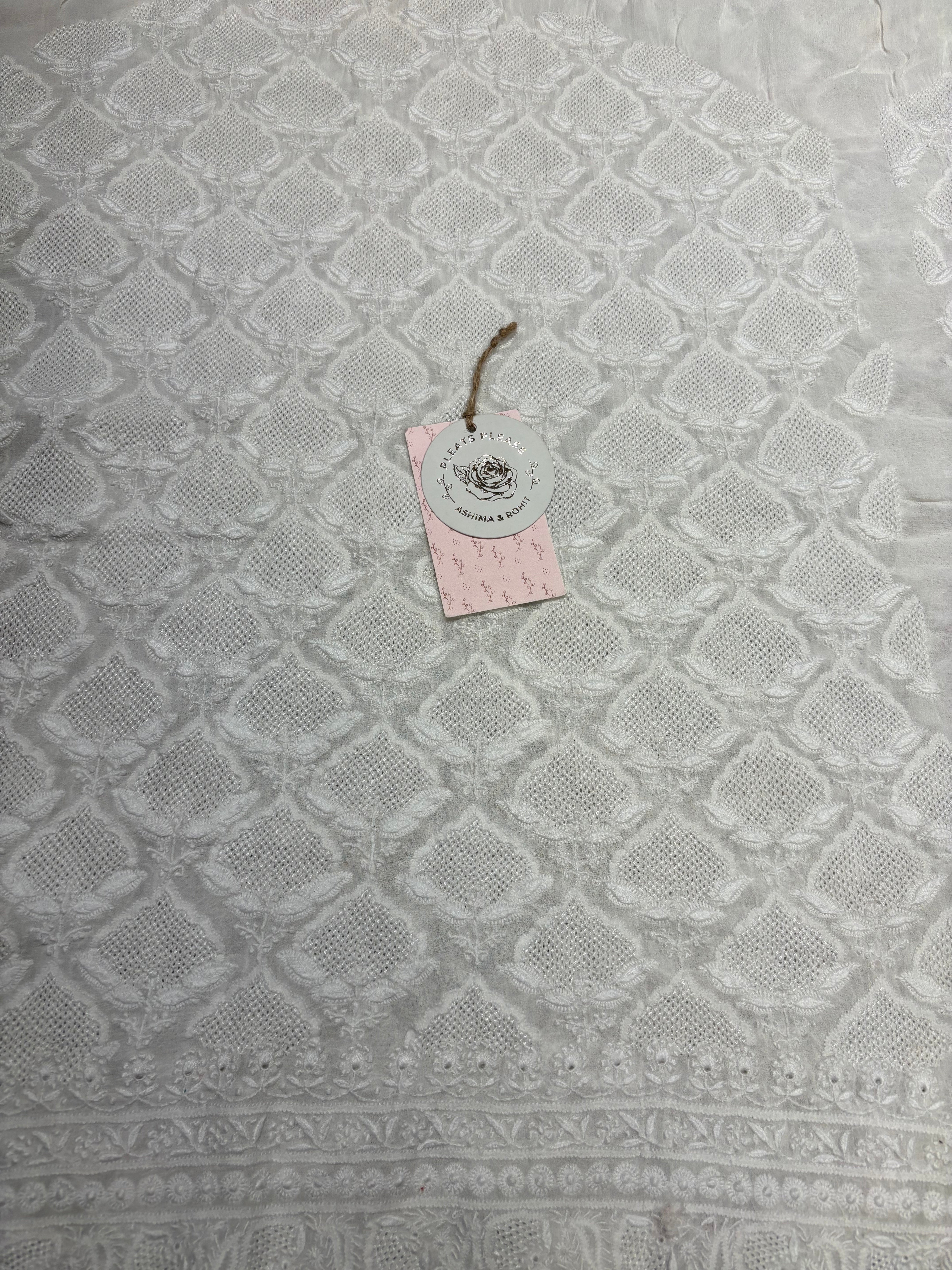 Dyeable Pure and Premium Georgette Chikankari Men’s Kurta