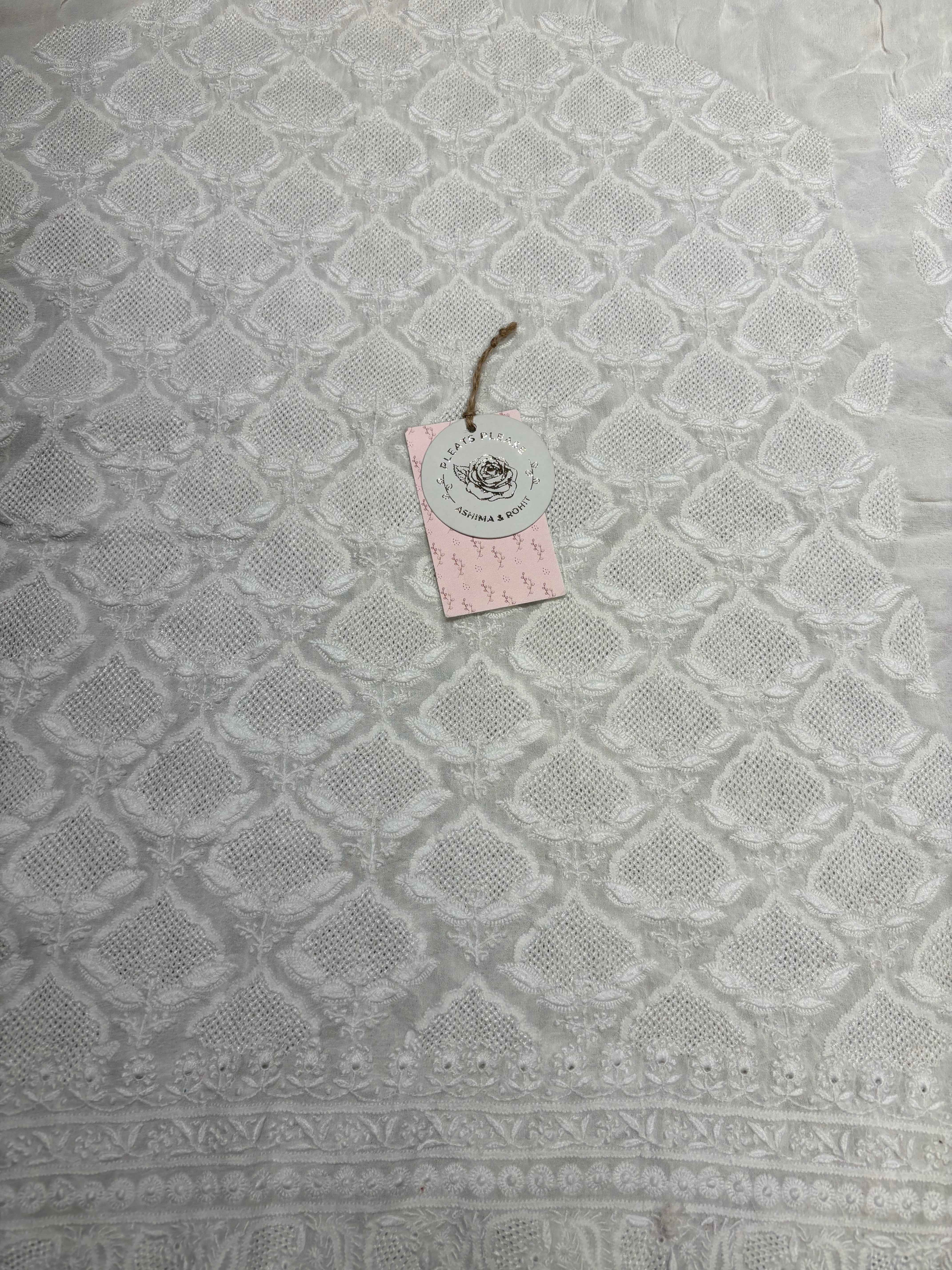 Dyeable Pure and Premium Georgette Chikankari Men’s Kurta - Pleats PleaseChikankari