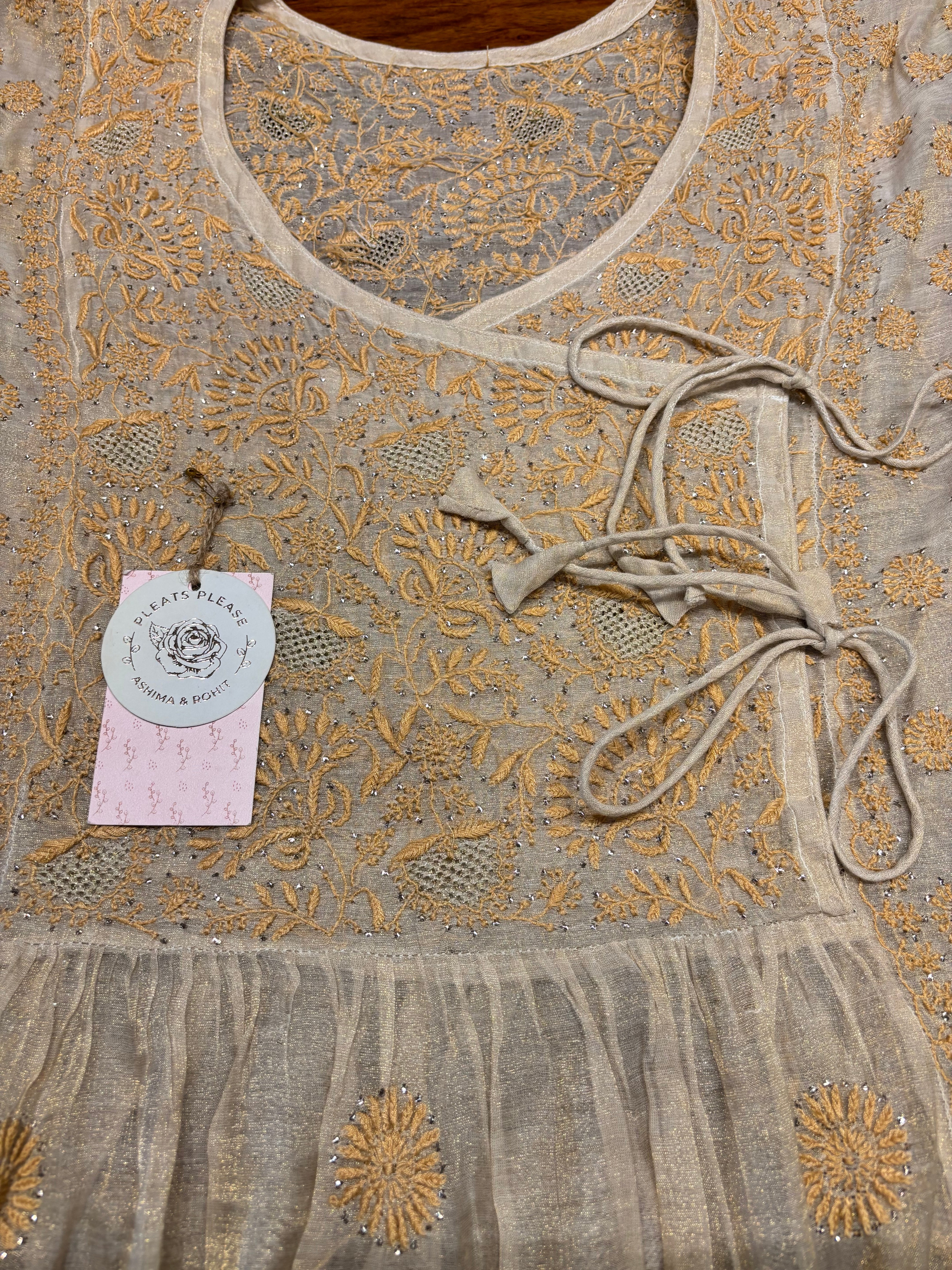 Dyeable Pure And Premium Tissue Angrakha Kurta And Dupatta Set