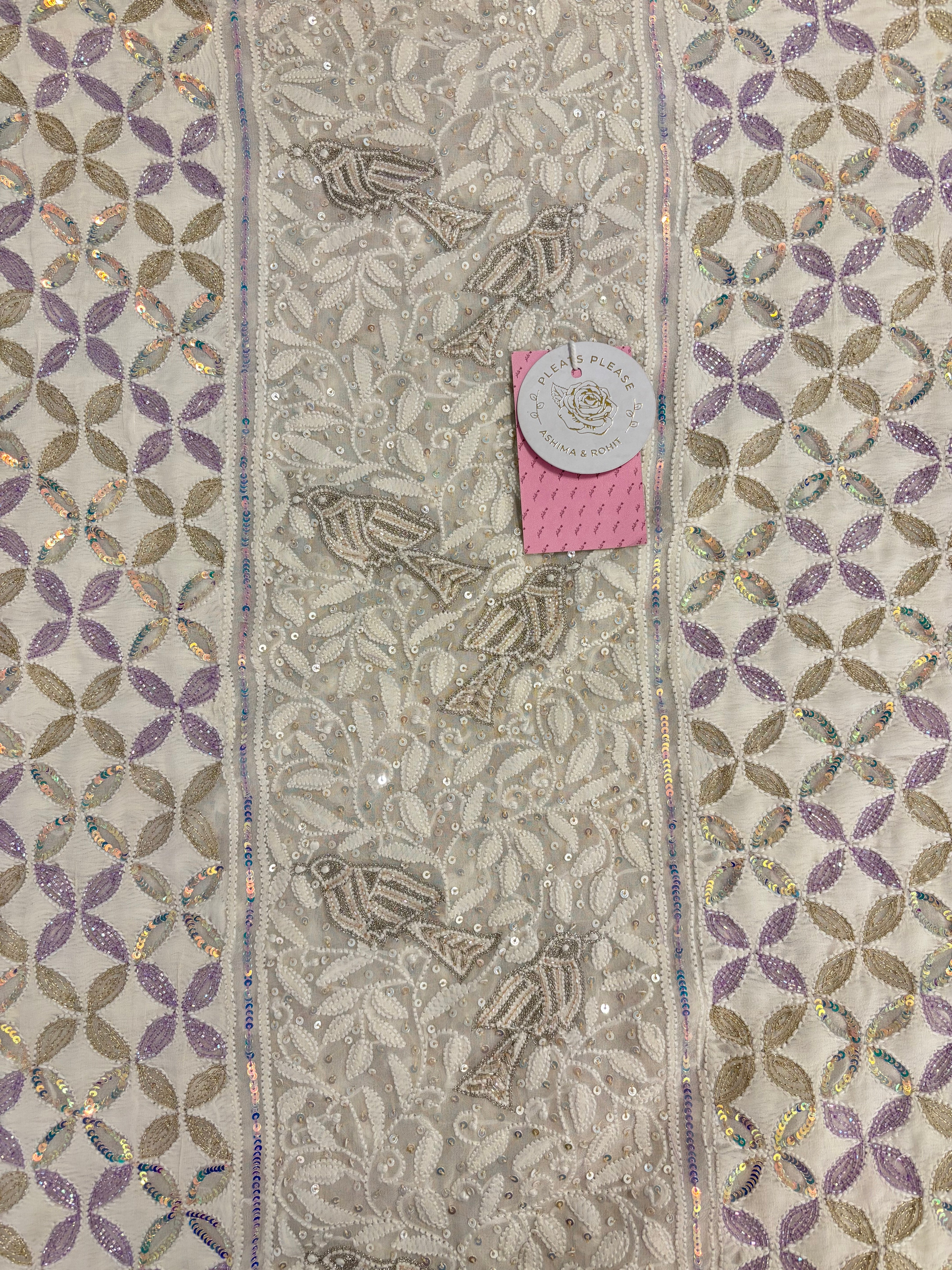 Dyeable Pure & Premium Georgette Chikankari Kurta & Dupatta