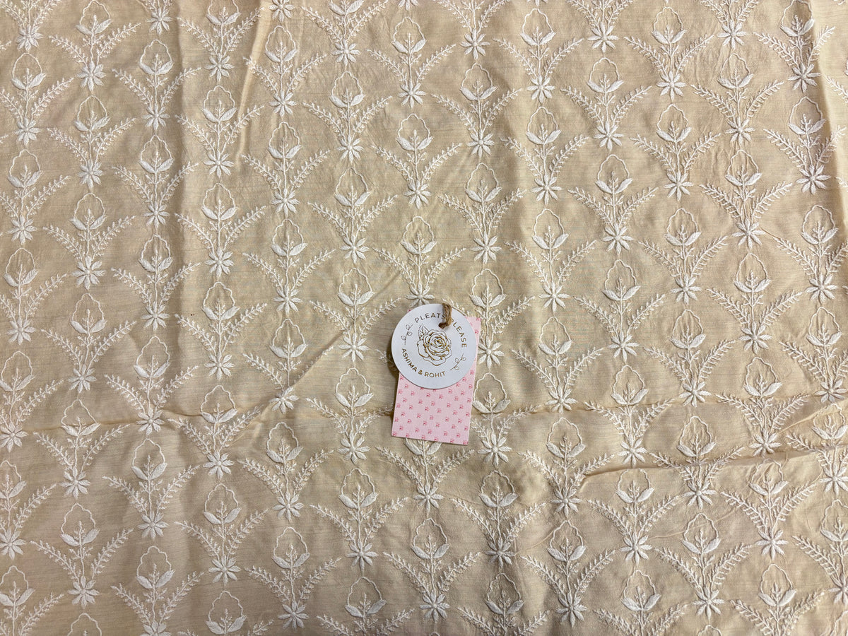 Dyeable Pure Monga Silk Chikankari Men’s Kurta