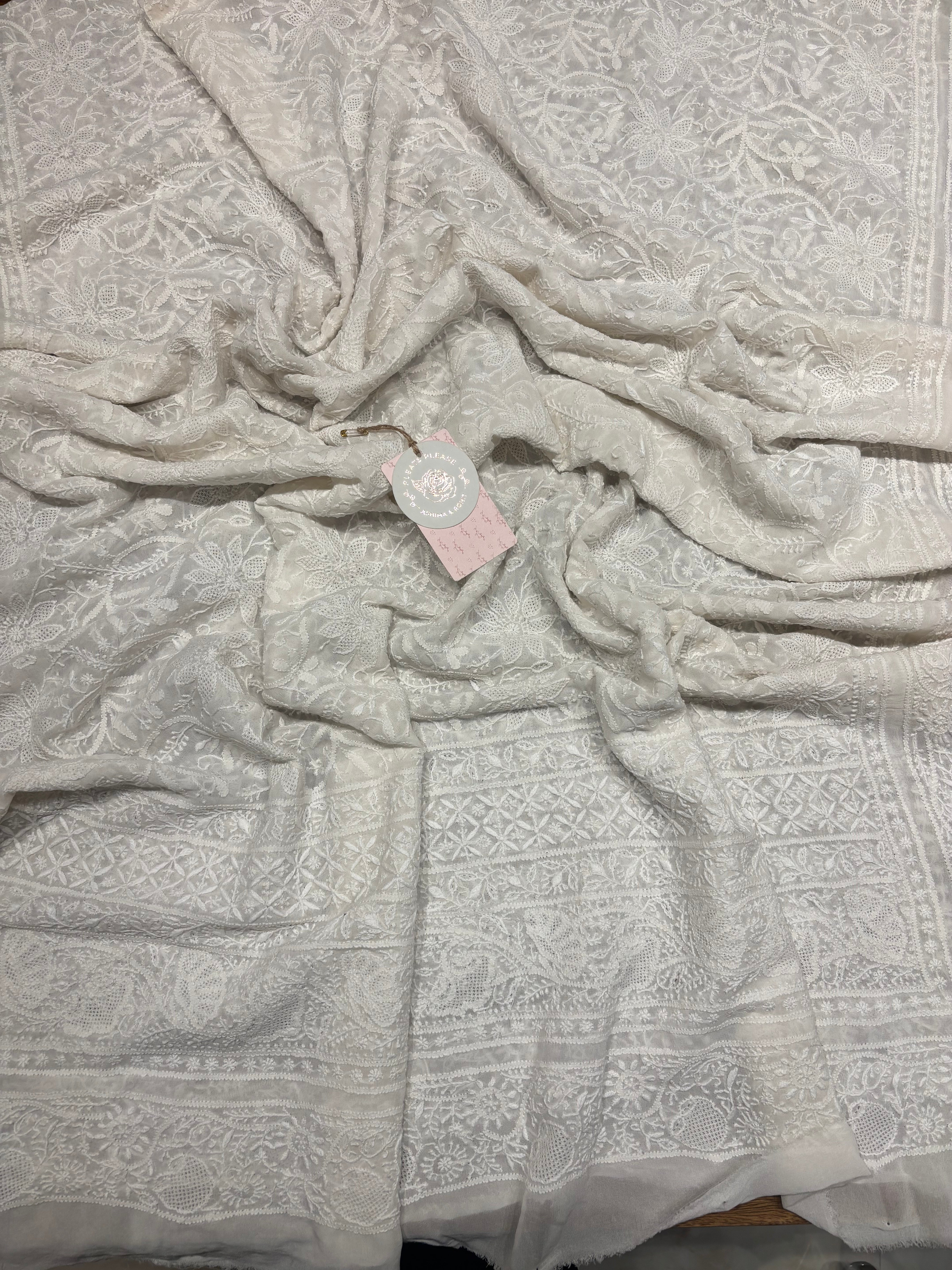 Dyeable Pure And Premium Georgette Kurta And Dupatta Fabric