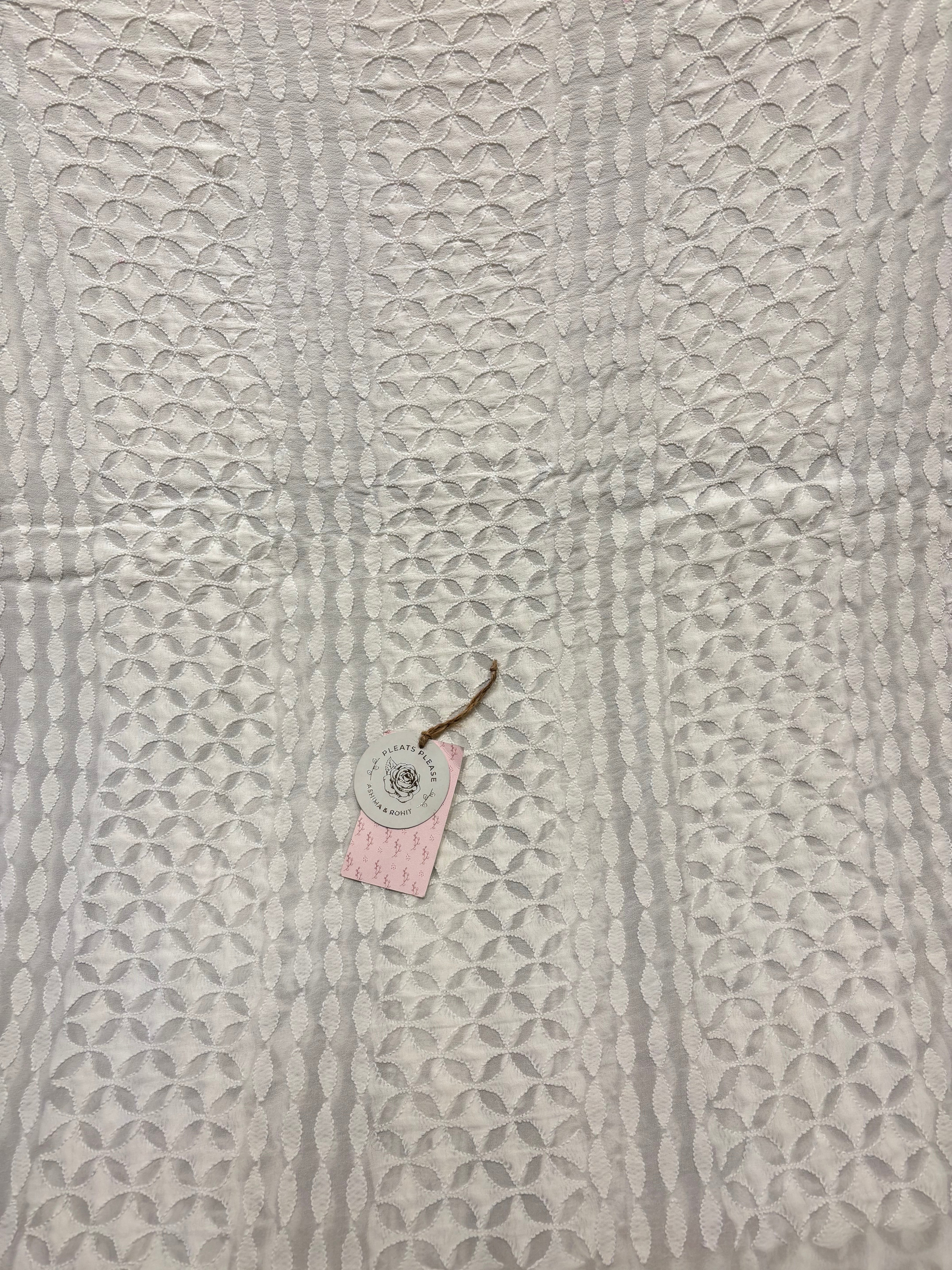 Dyeable Pure and Premium Georgette Chikankari Men’s Kurta Fabric