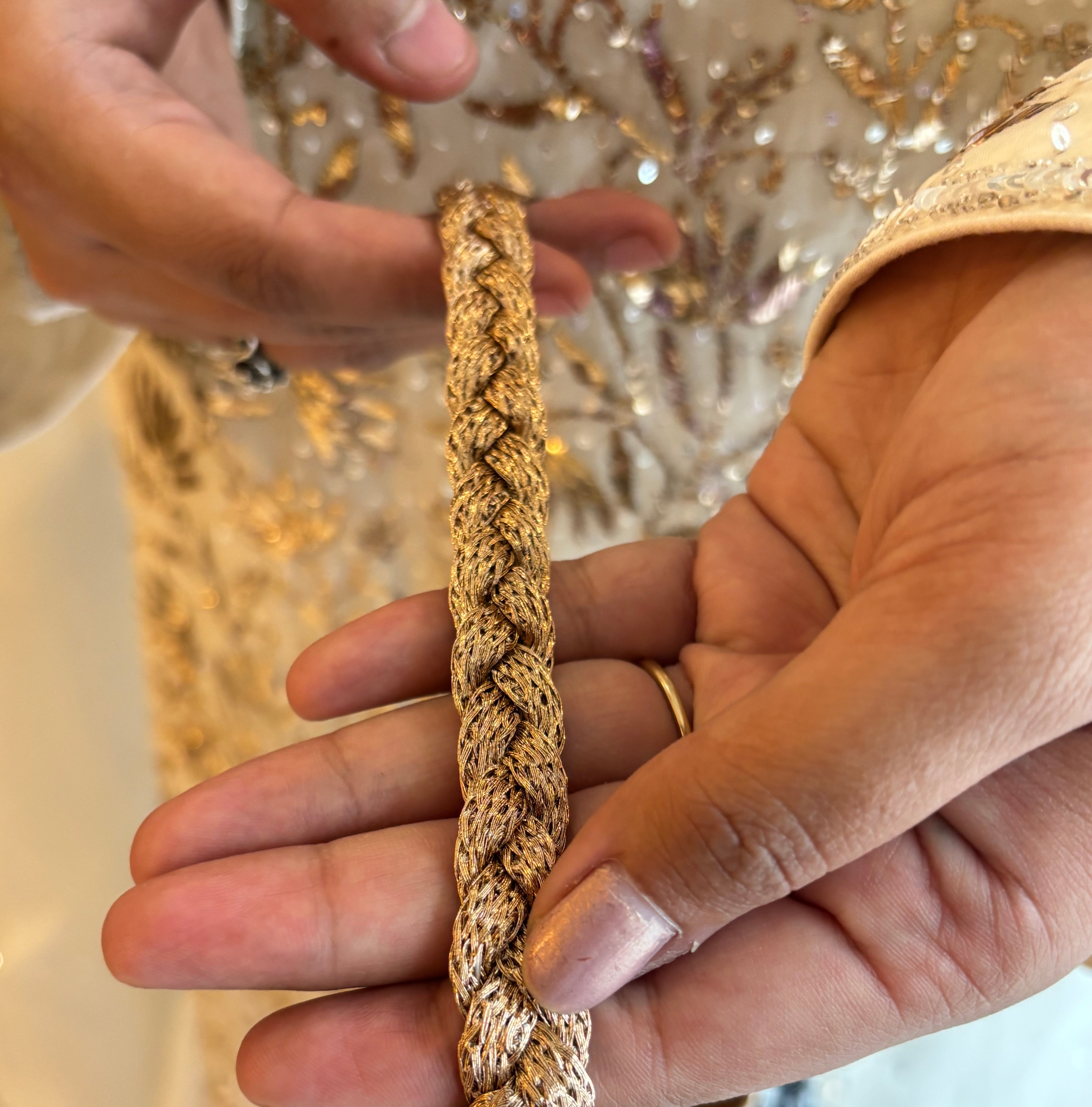 Ivory Silk Chikankari Potli