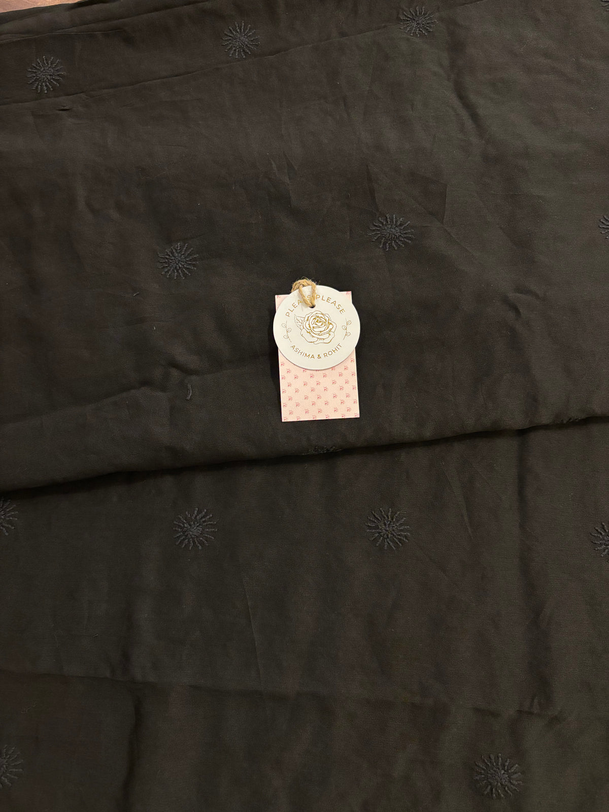 Black Chanderi Men’s Chikankari Kurta