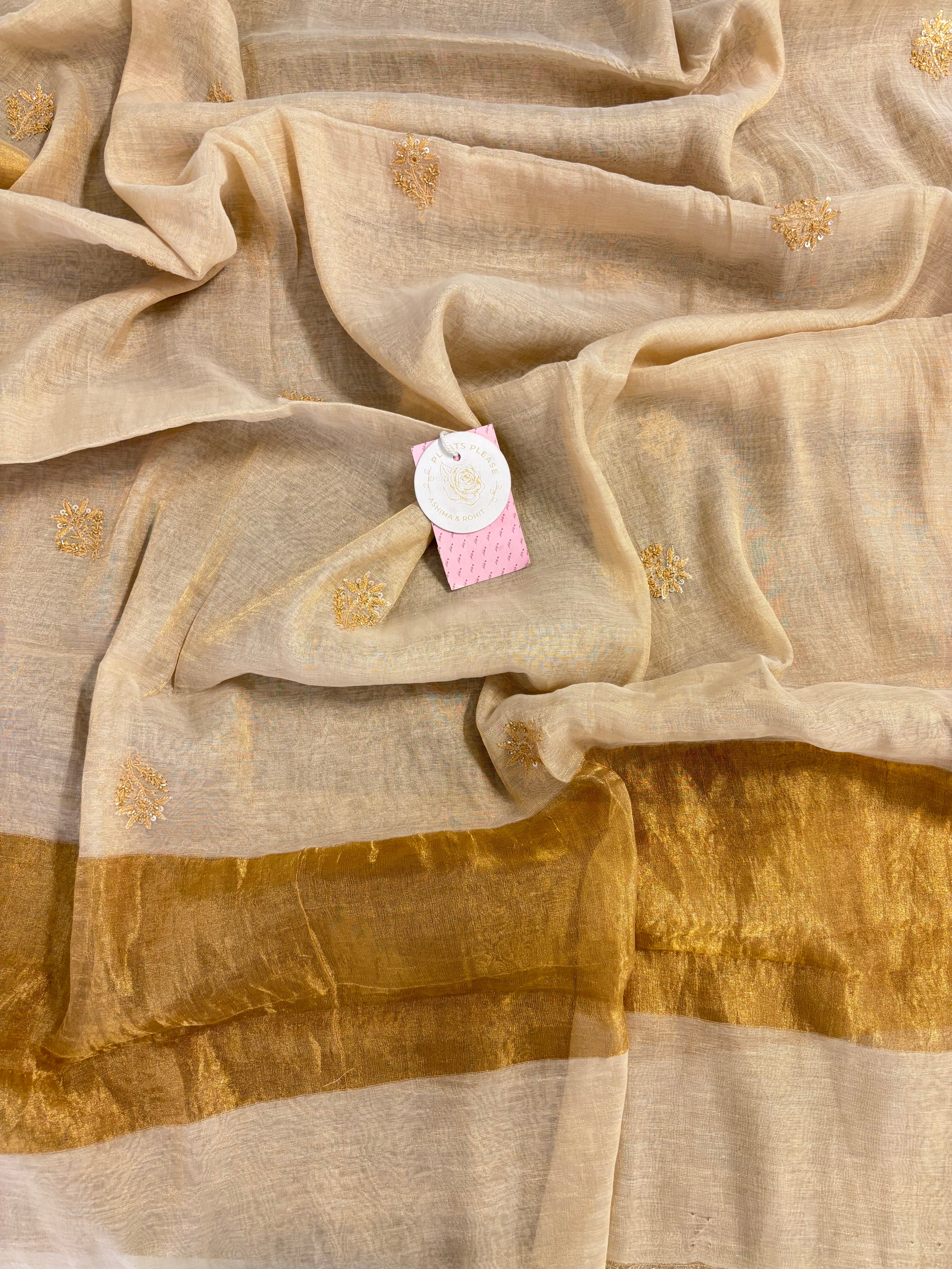 Dyeable Pure Tissue Chikankari Kurta & Dupatta