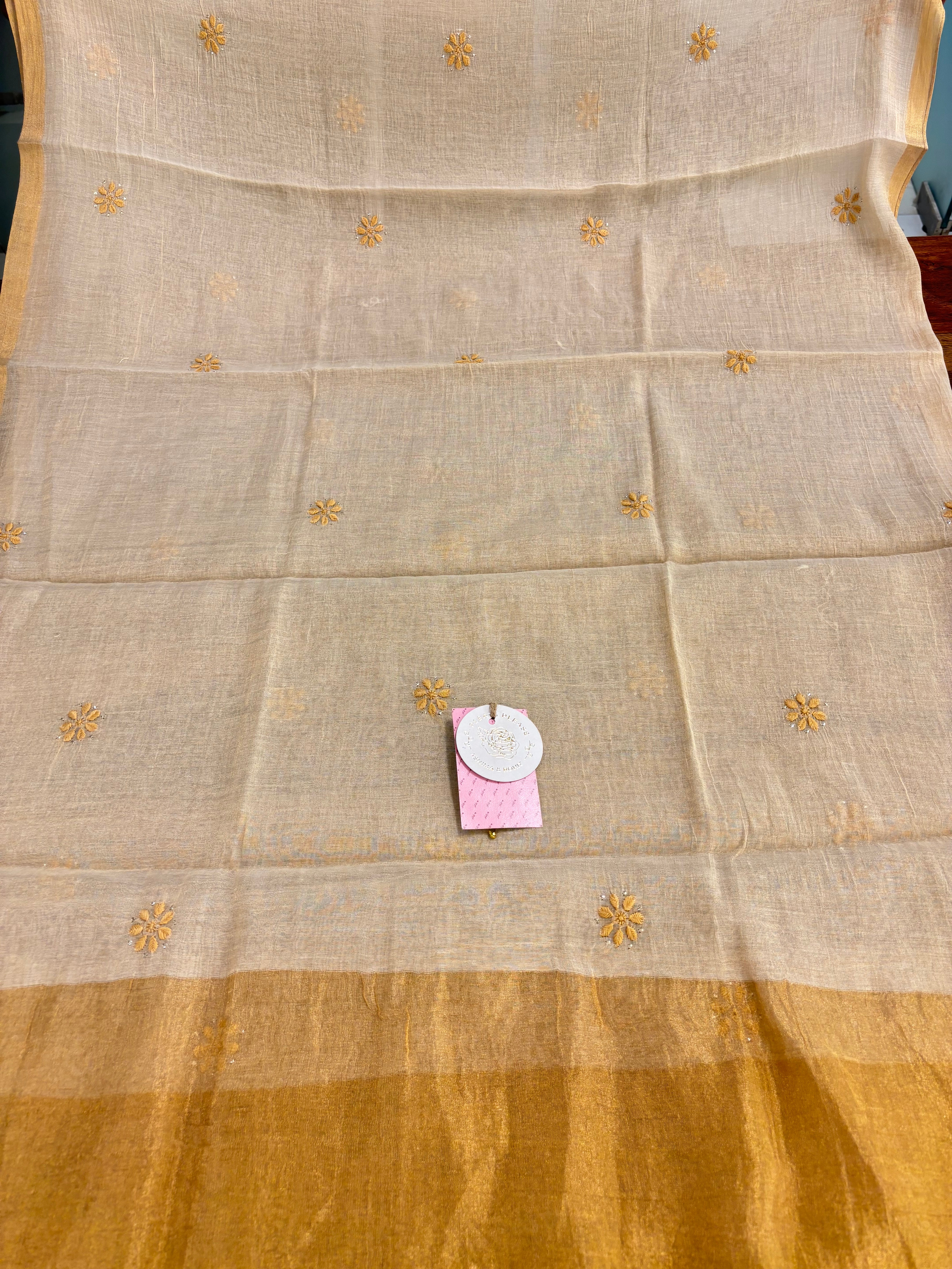 Dyeable Pure & Premium Tissue Chikankari Mukaish Kurta & Dupatta