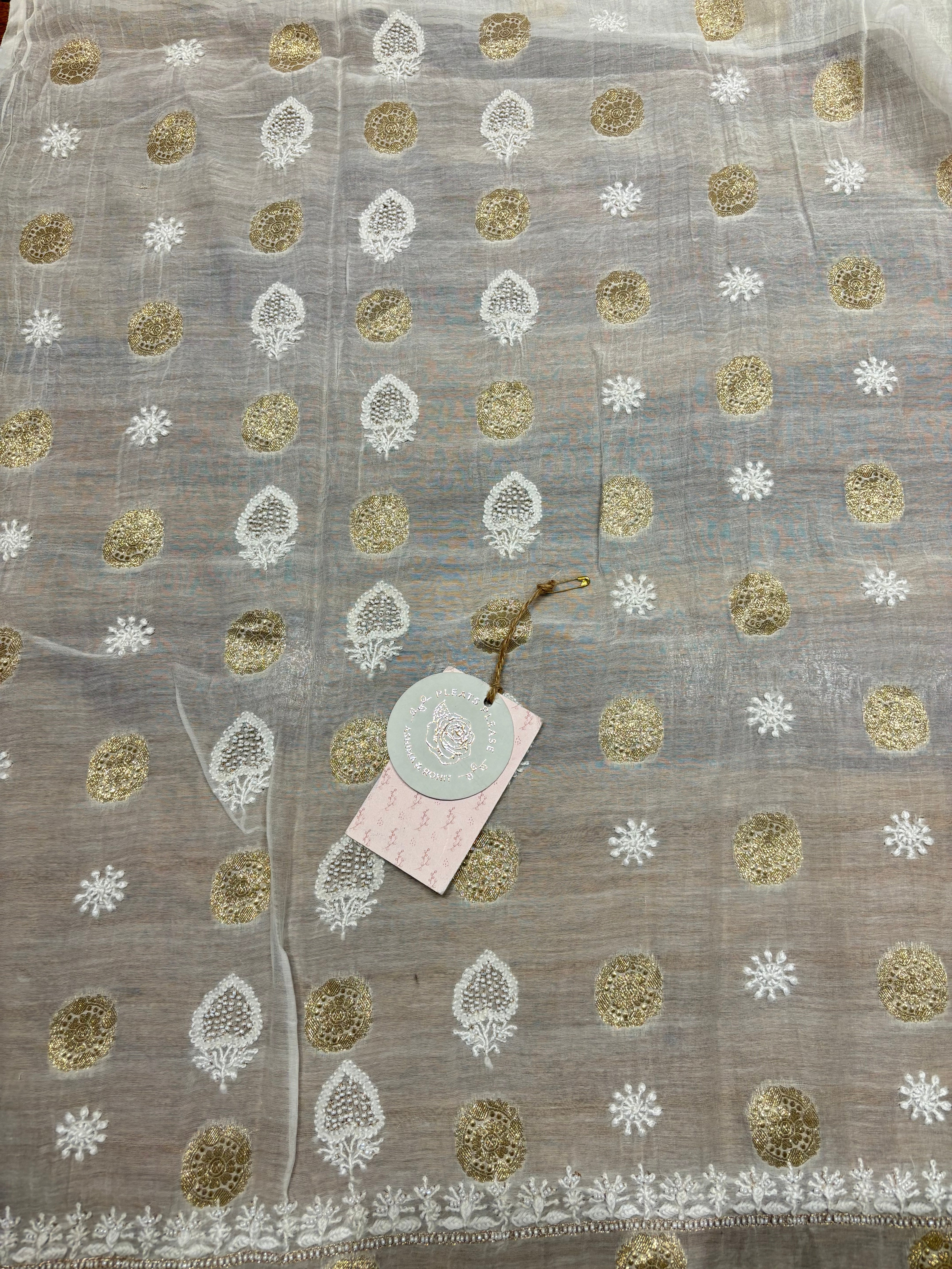 Dyeable Chanderi Mul Chikankari Men’s Kurta