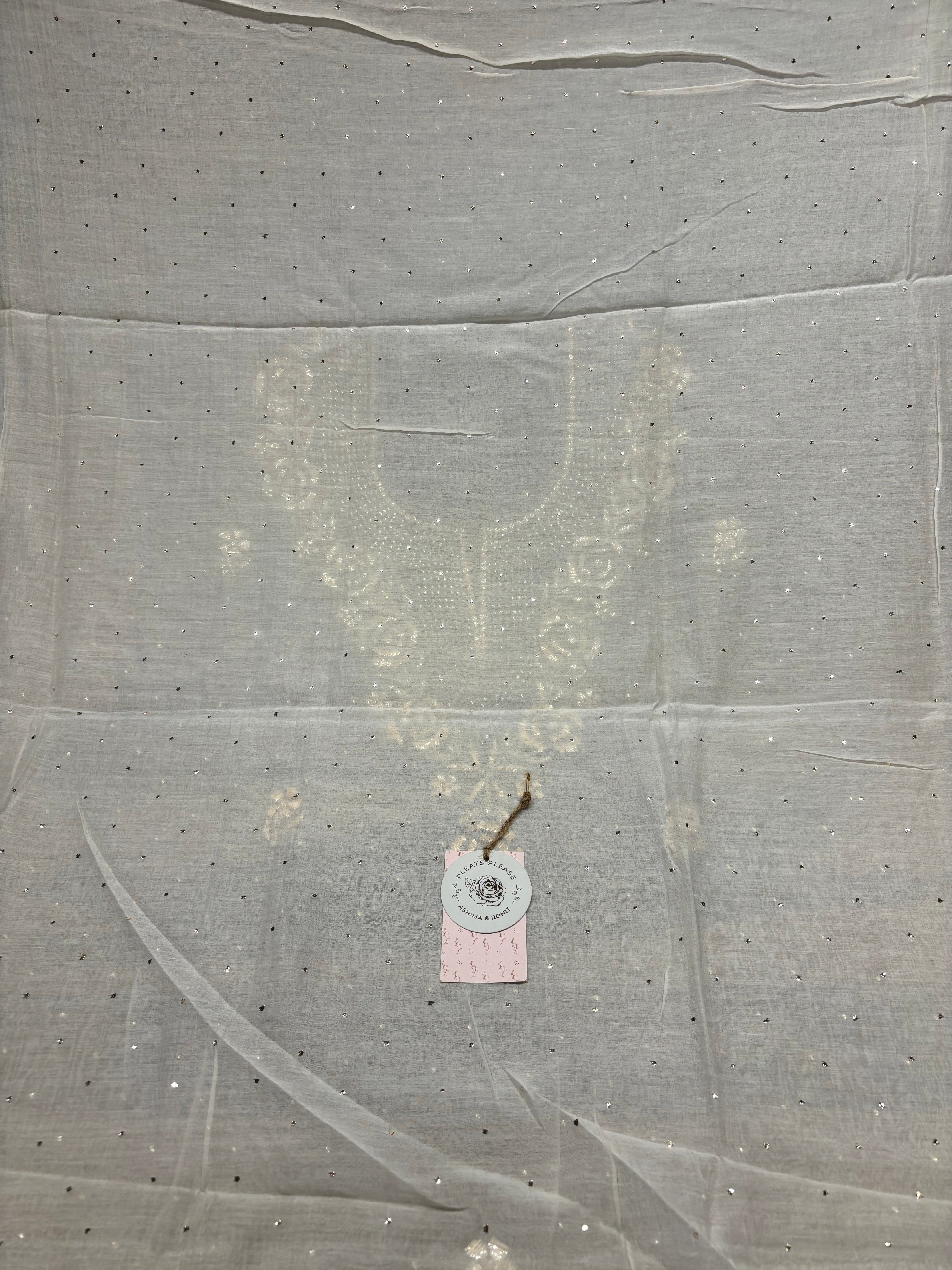 Dyeable Chanderi Mul Mukaish Kurta And Dupatta Fabric