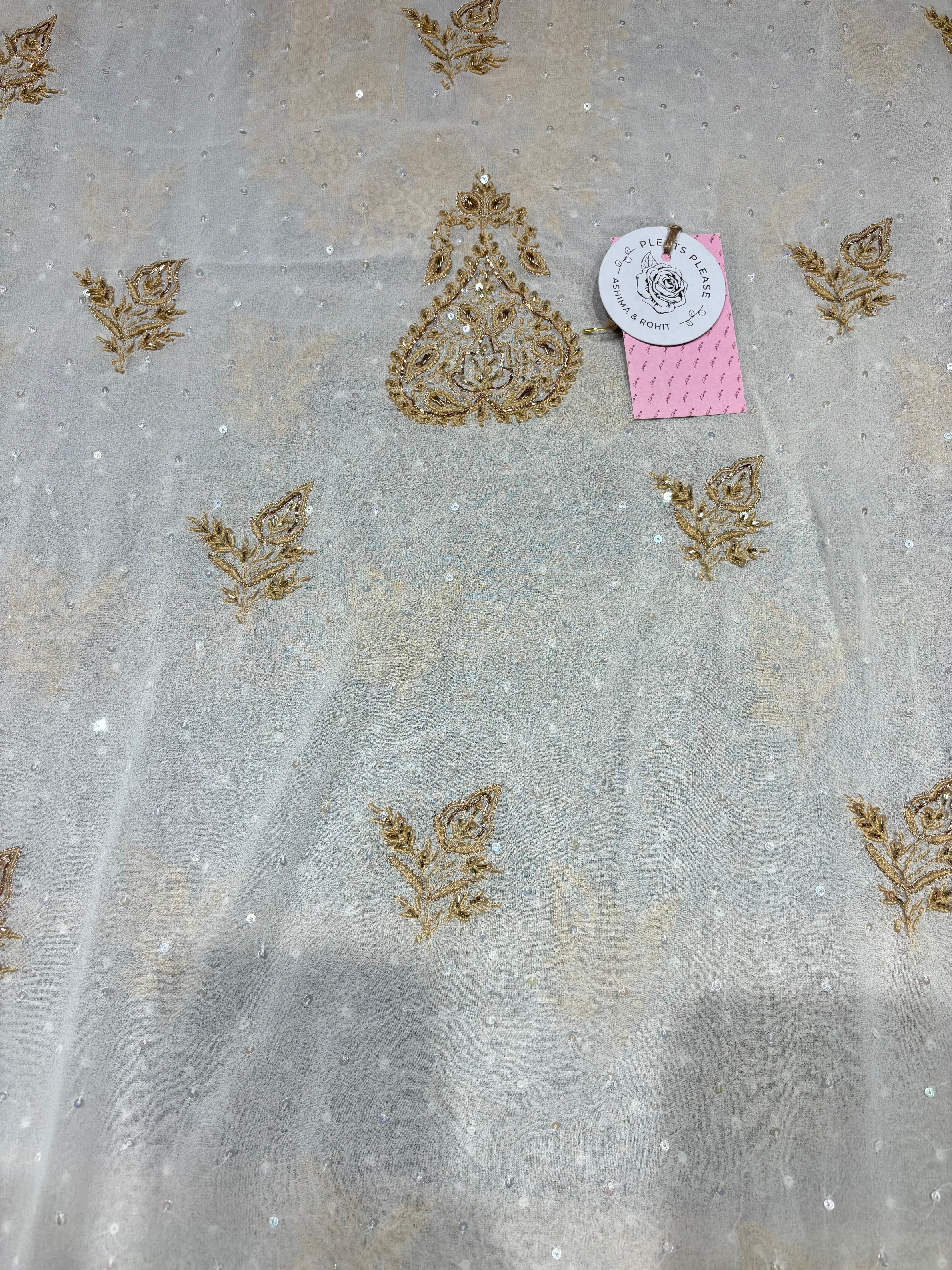Dyeable Pure & Premium Georgette Chikankari Kurta & Dupatta Fabric