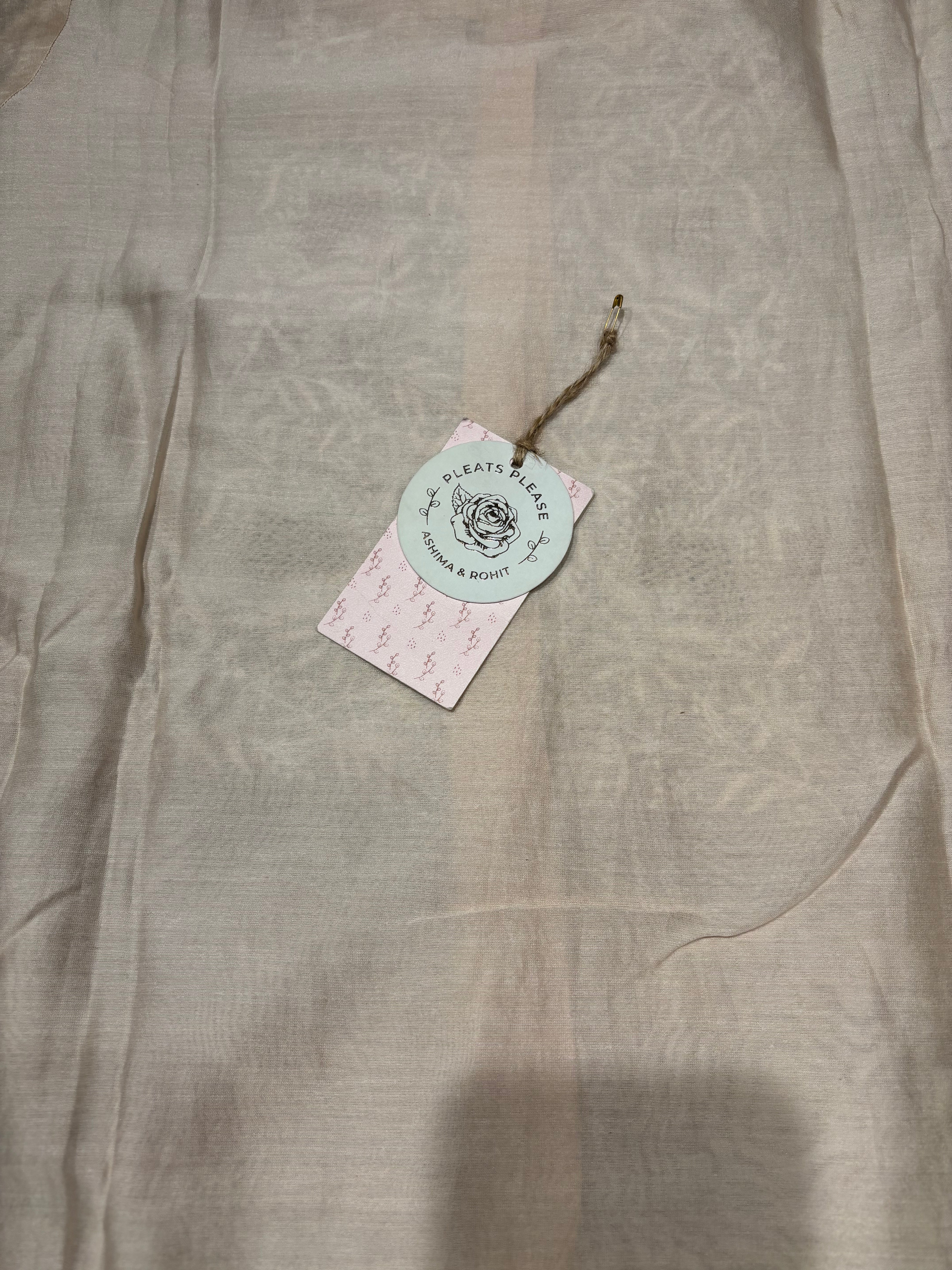 Coffee Cream Chanderi Silk Chikankari Shirt