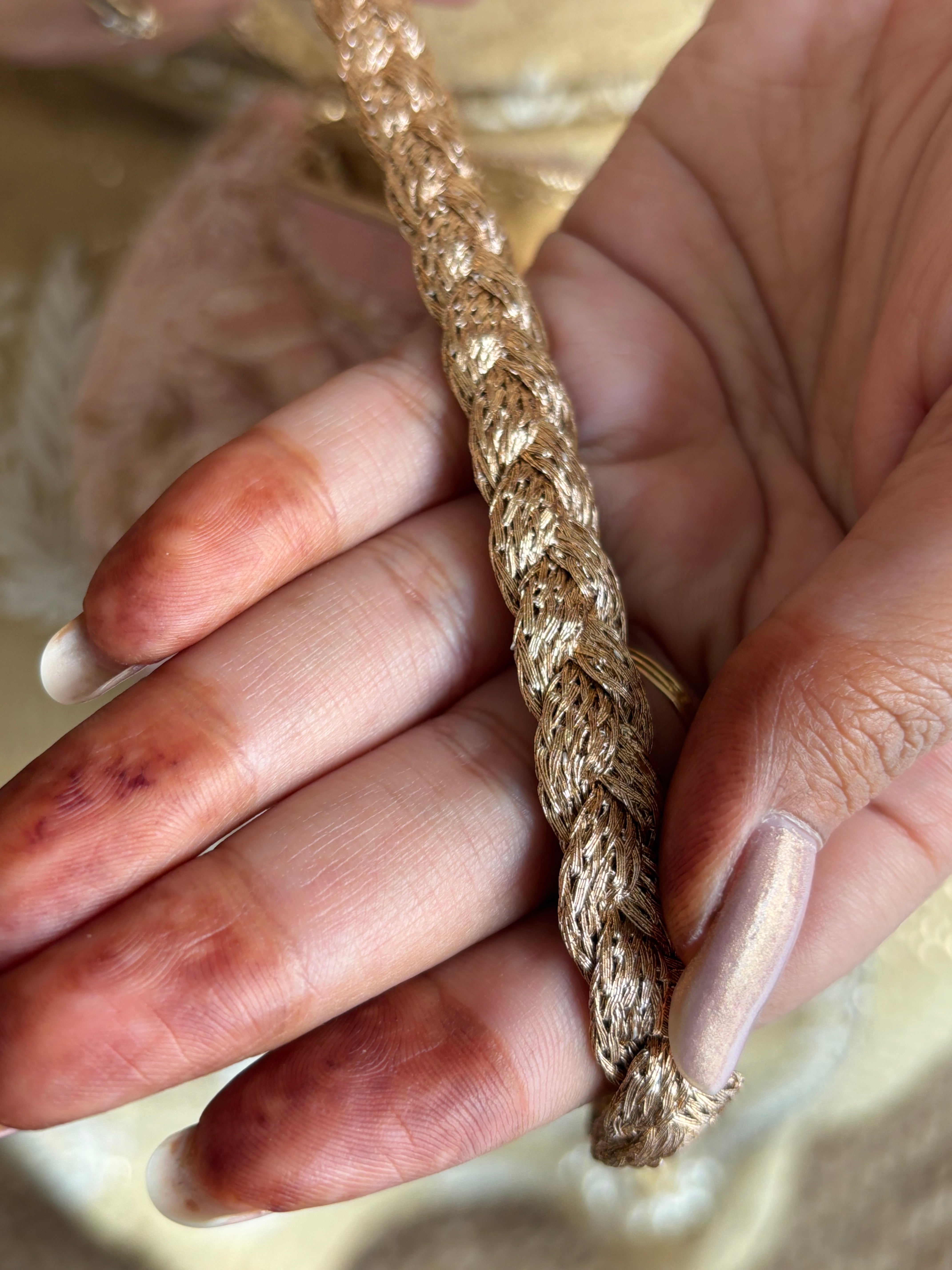 Olive Silk Chikankari Potli