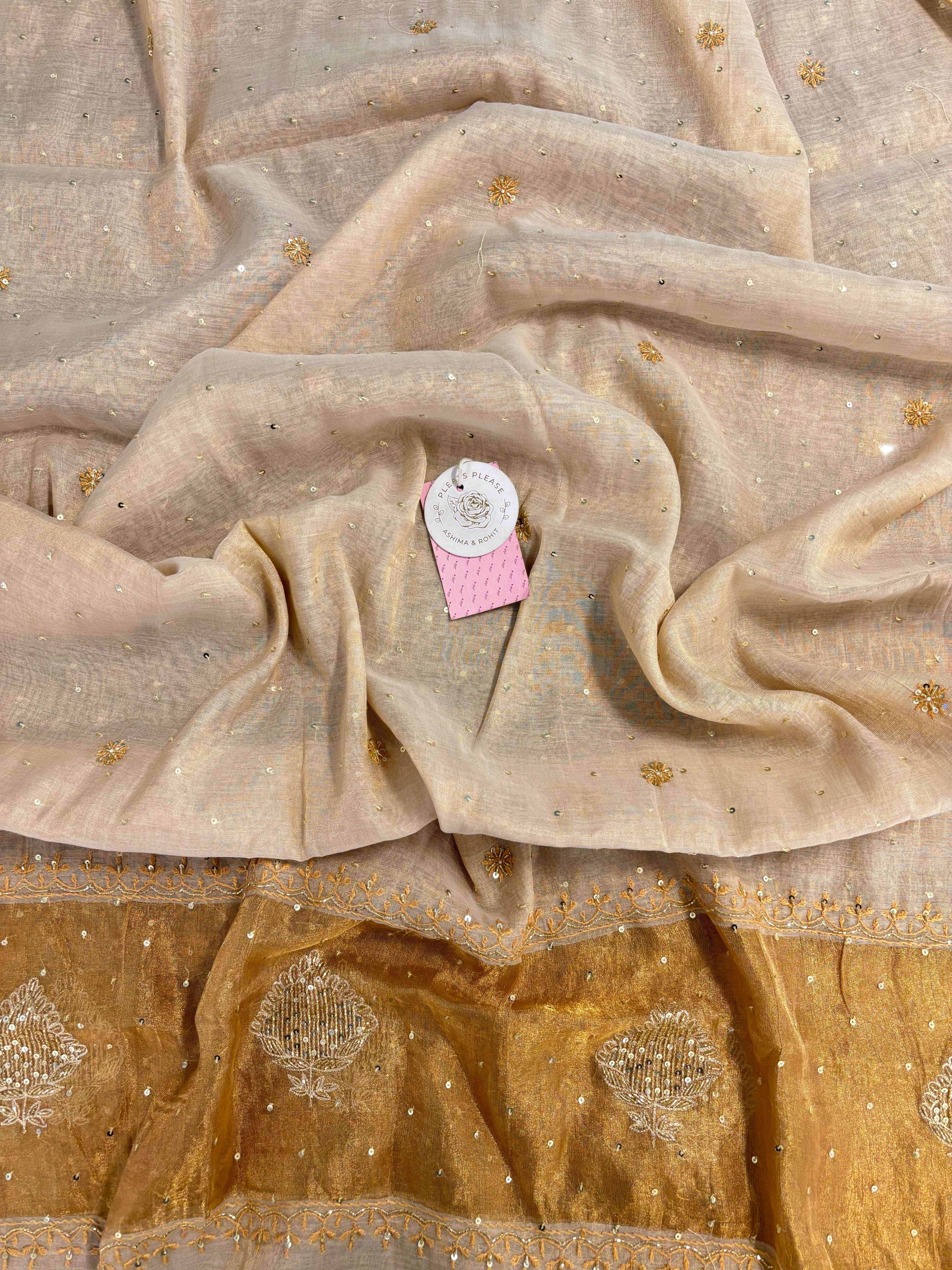 Dyeable Pure Tissue Chikankari Kurta & Dupatta