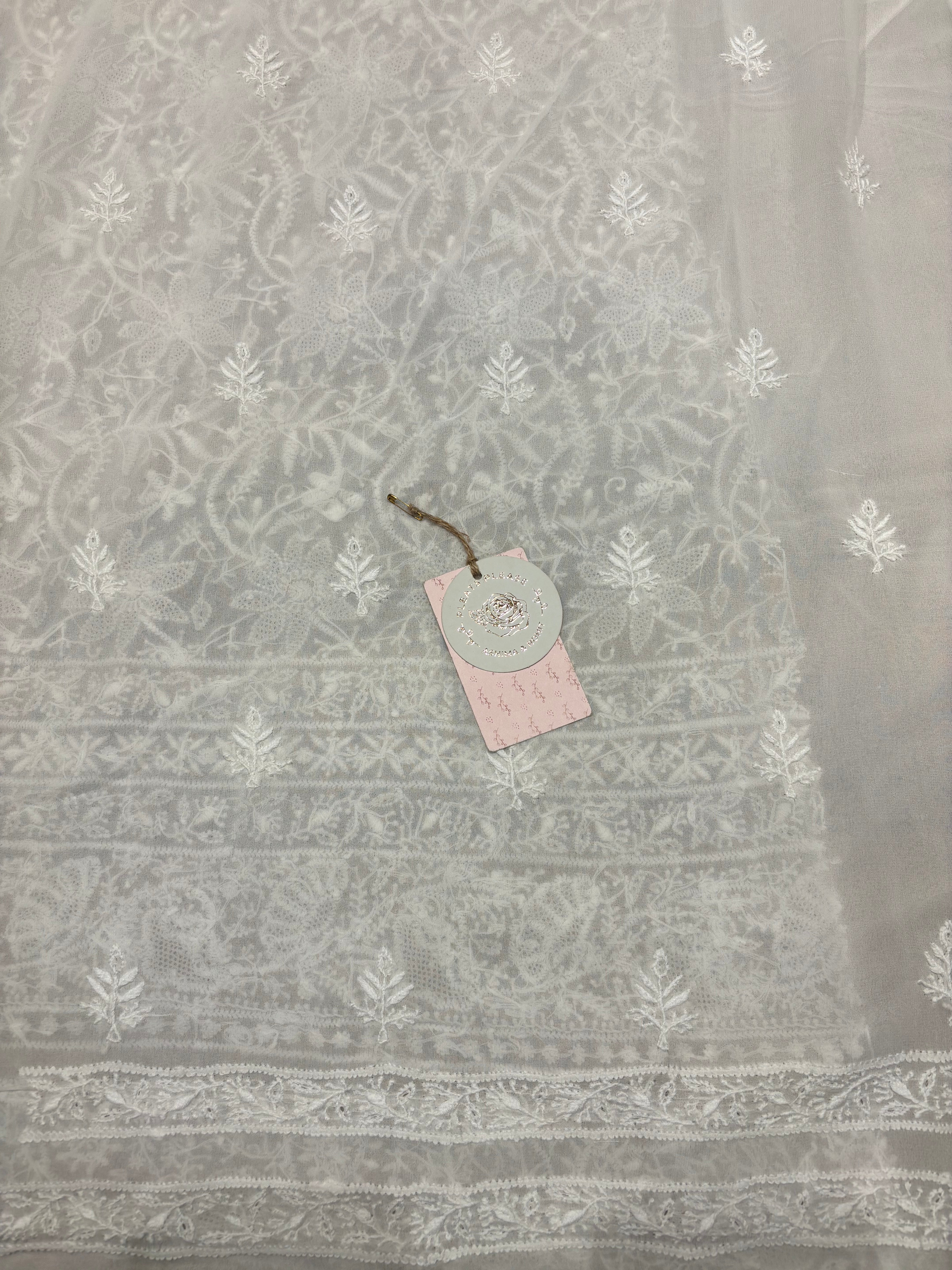 Dyeable Pure And Premium Georgette Kurta And Dupatta Fabric