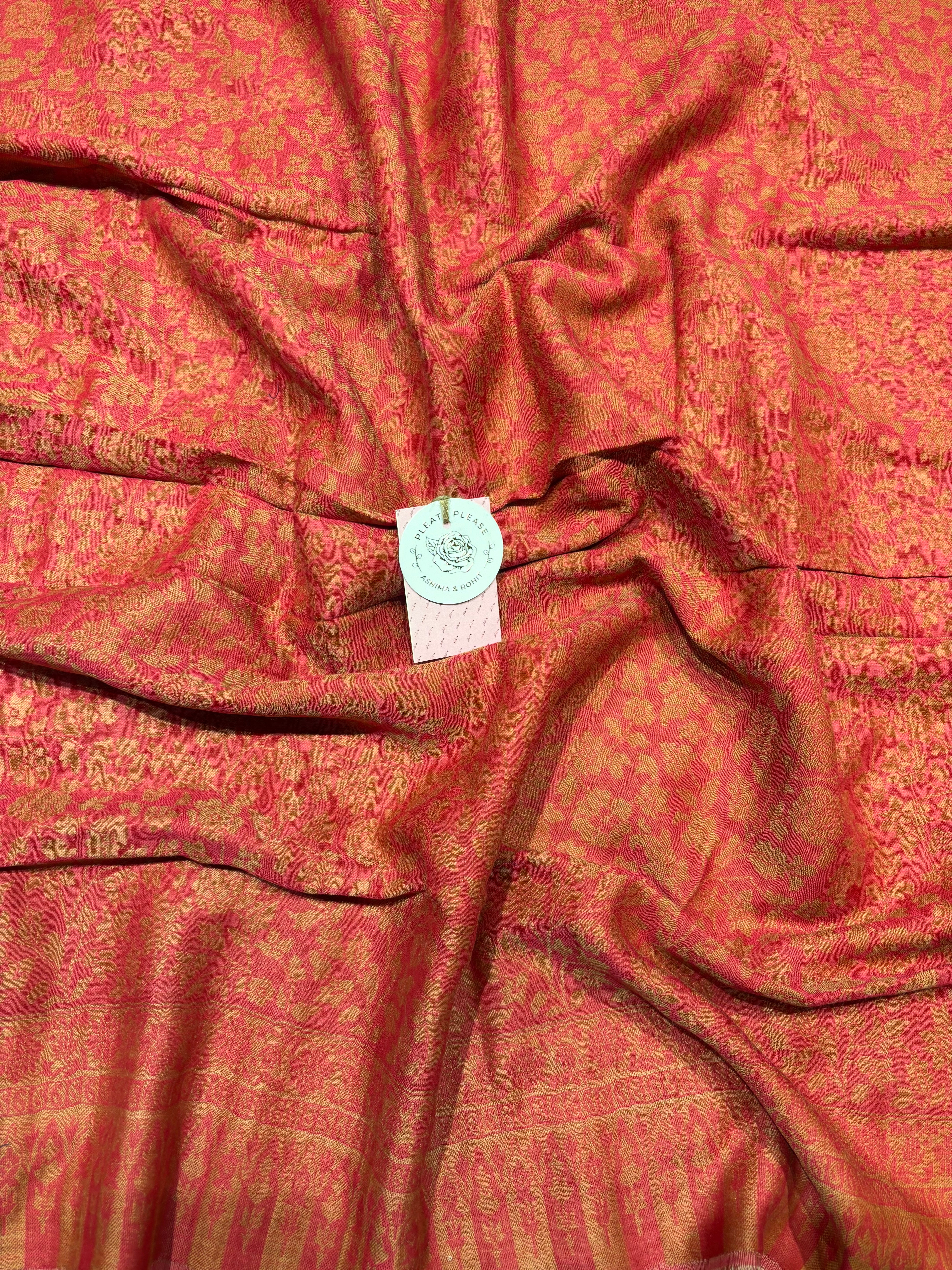 Pink Cashmere Woolen shawl