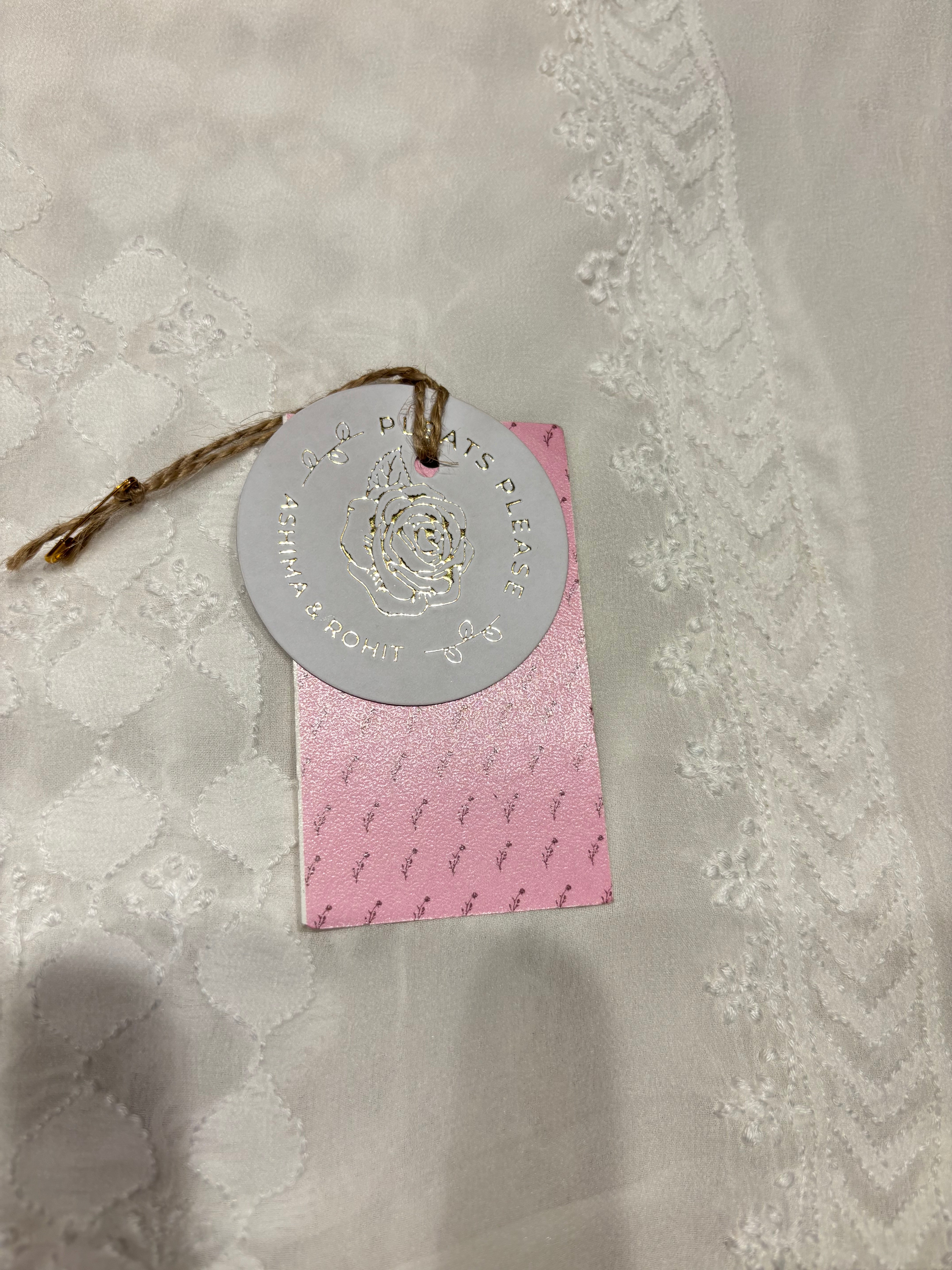 Dyeable Pure & Premium Georgette Chikankari Men’s Sherwani Fabric