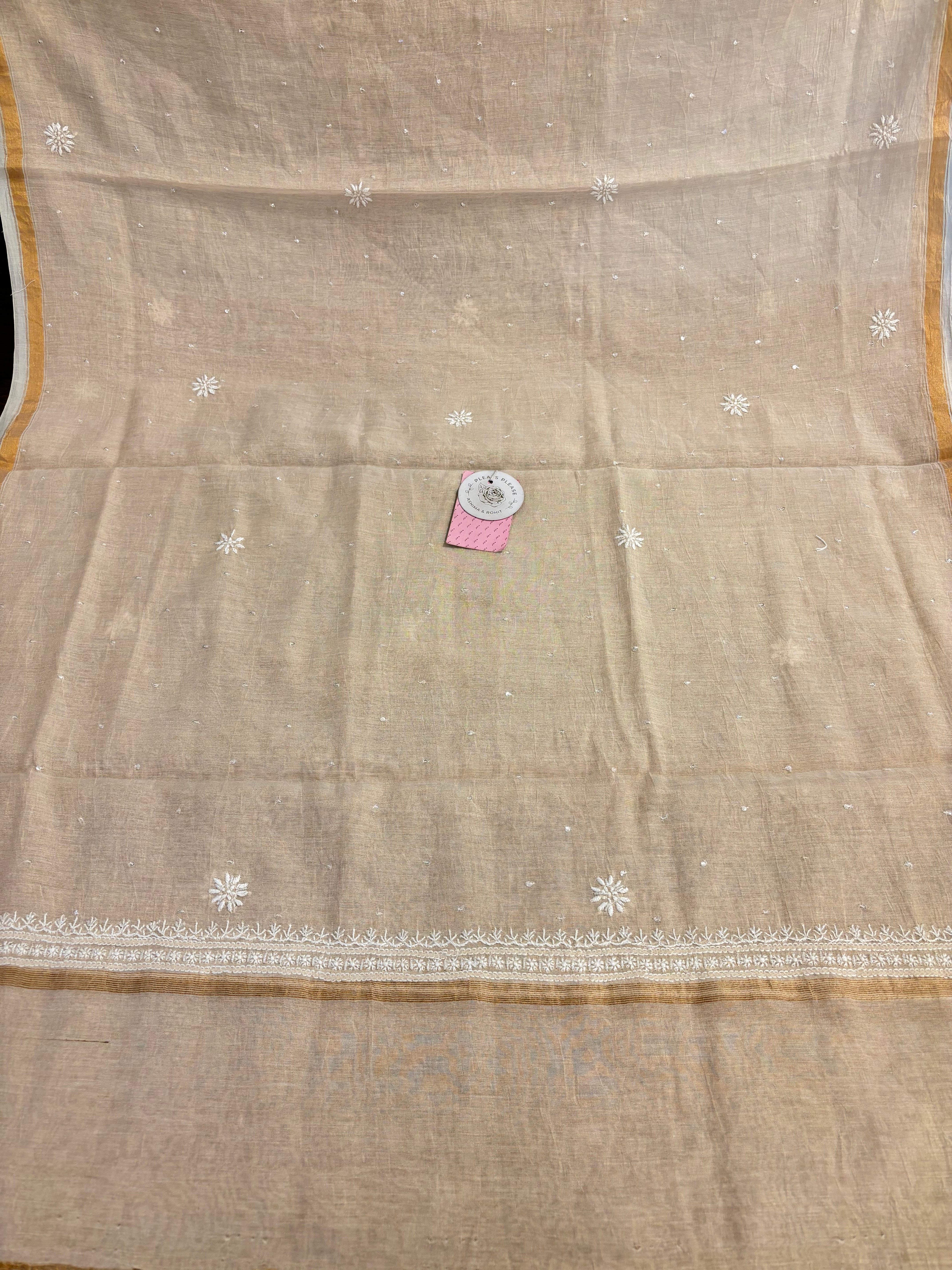 Dyeable Pure Tissue Chikankari Kurta & Dupatta