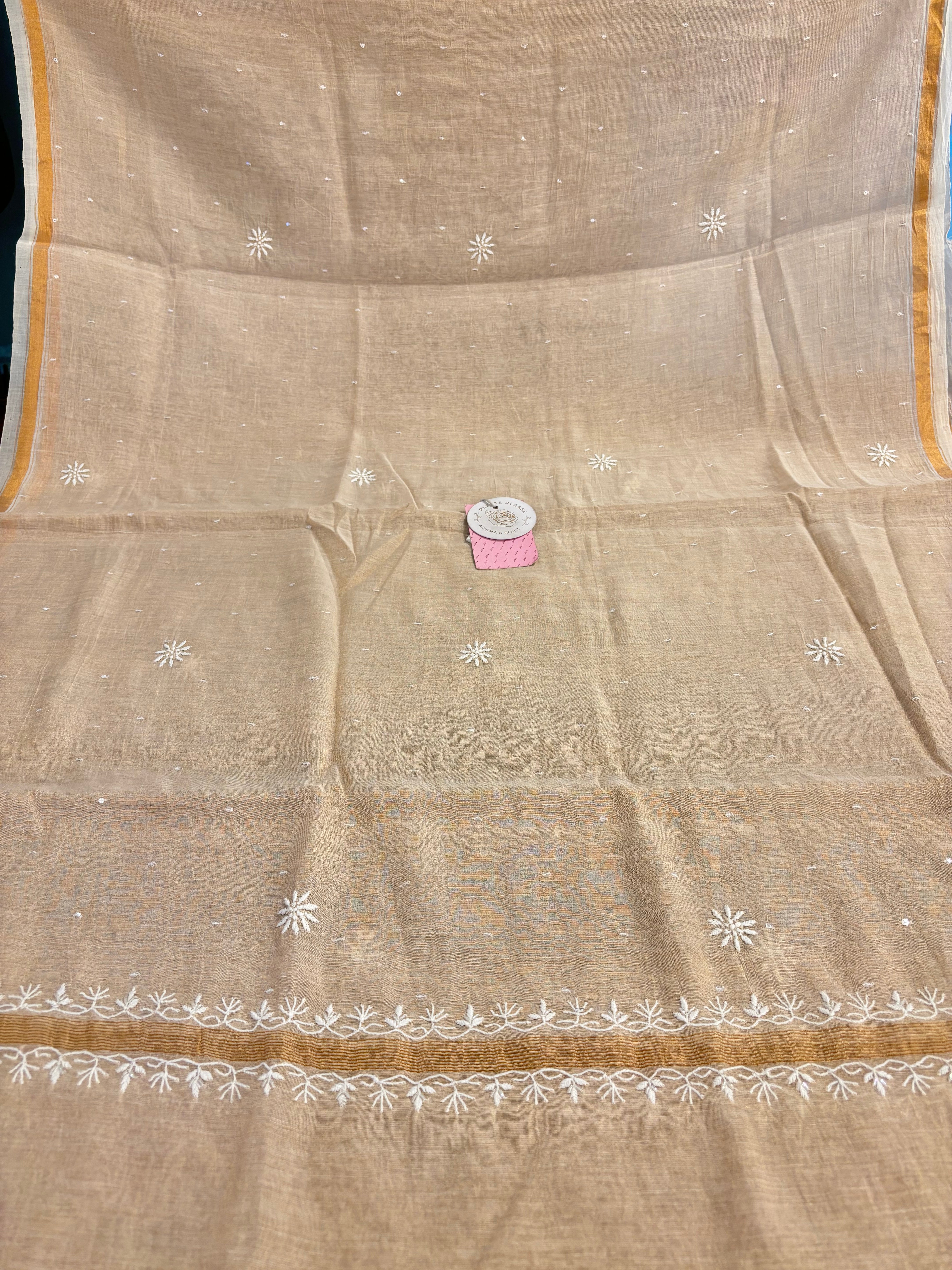 Dyeable Pure Tissue Banarasi Chikankari Kurta & Dupatta