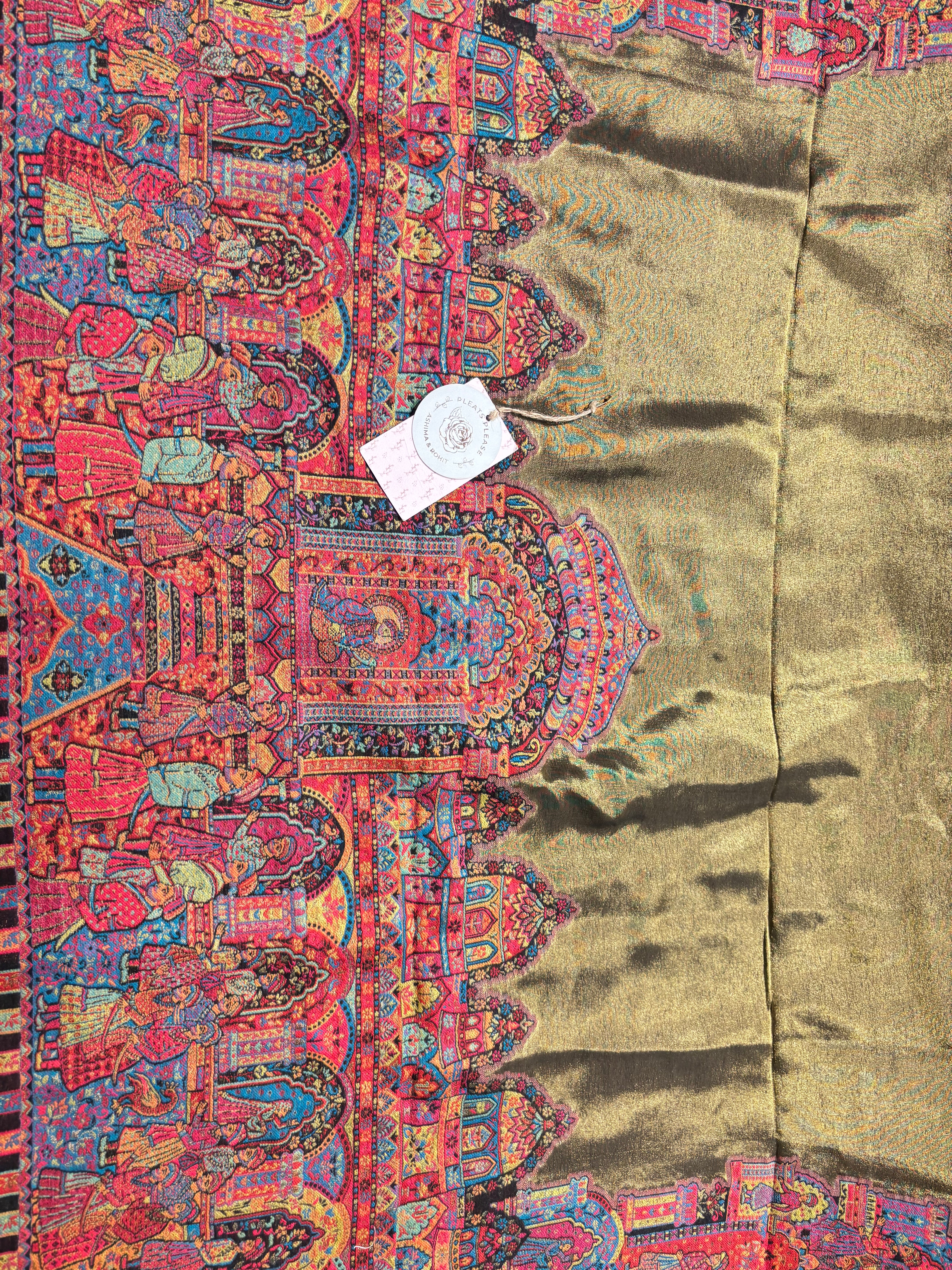 Pure and premium ZariTissue Woolen Cashmere Shawl