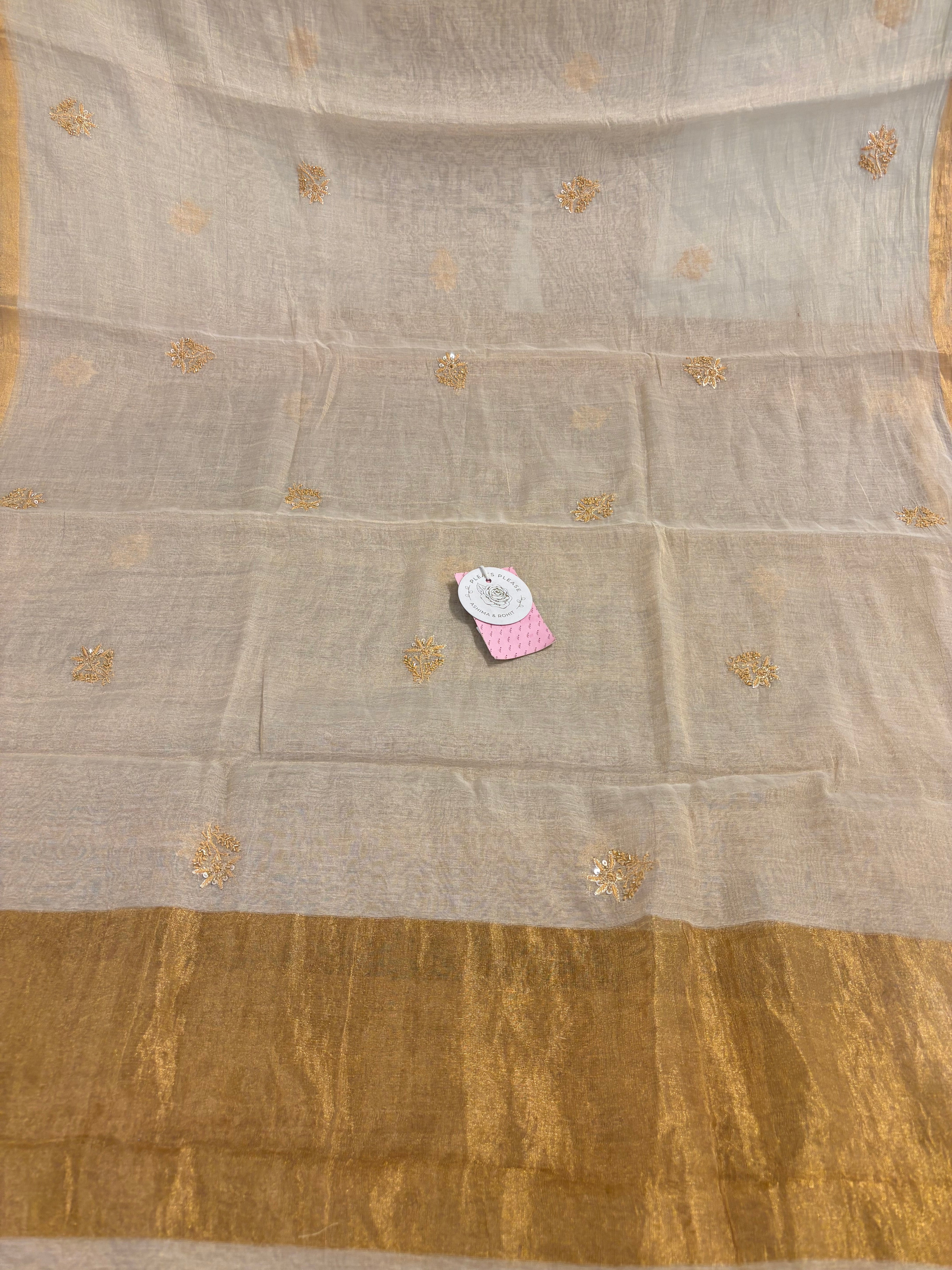 Dyeable Pure Tissue Chikankari Kurta & Dupatta