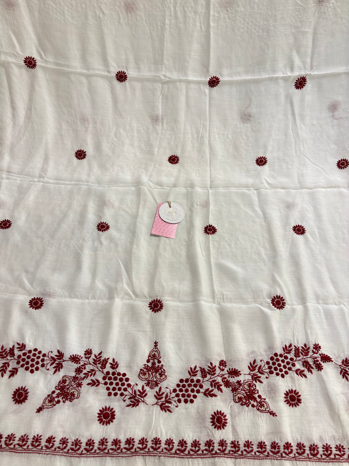 Dyeable Muslin Chikankari Kurta & Dupatta