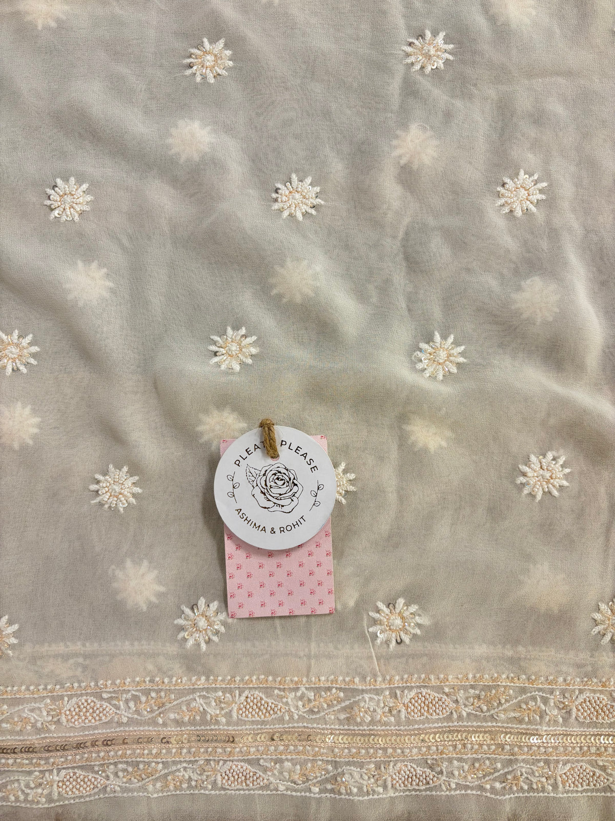 Dyeable Pure & Premium Georgette Chikankari Kurta & Dupatta