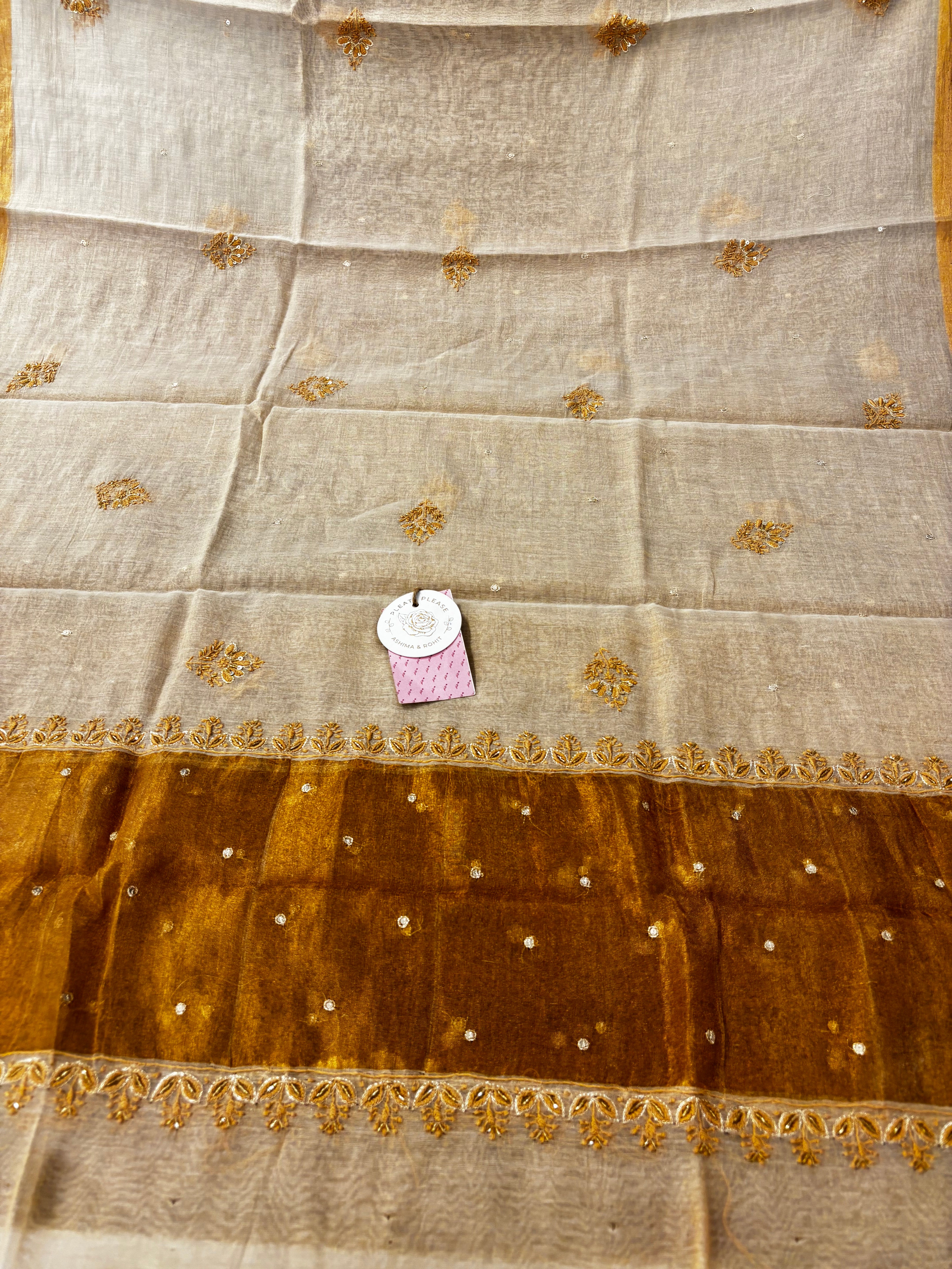 Dyeable Pure & Premium Tissue Chikankari Kurta & Dupatta - Pleats PleaseChikankari