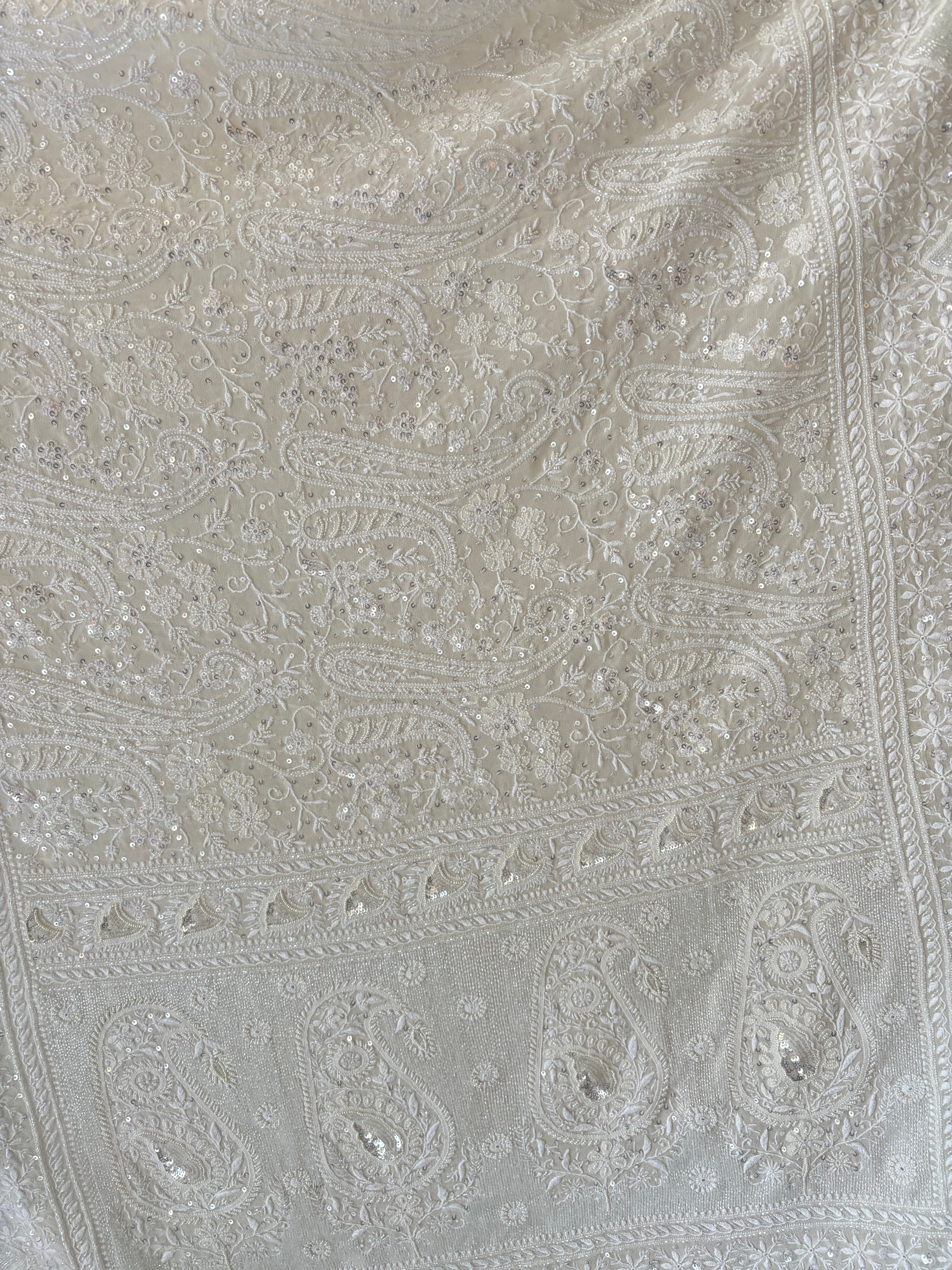 Dyeable Pure & Premium Georgette Chikankari Lehenga Set