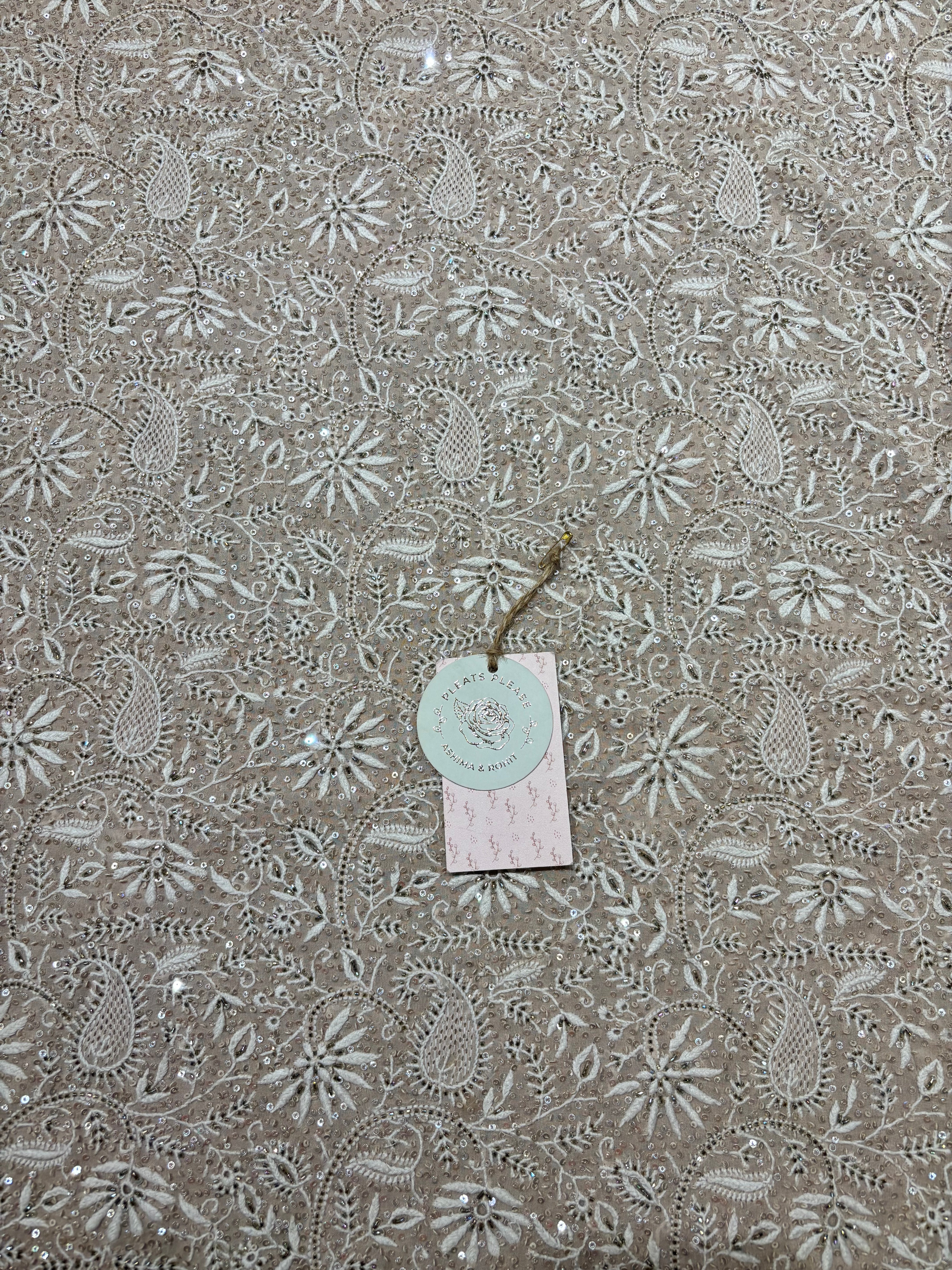 Nude Rose Pure And Premium Georgette Kurta And Dupatta Fabric
