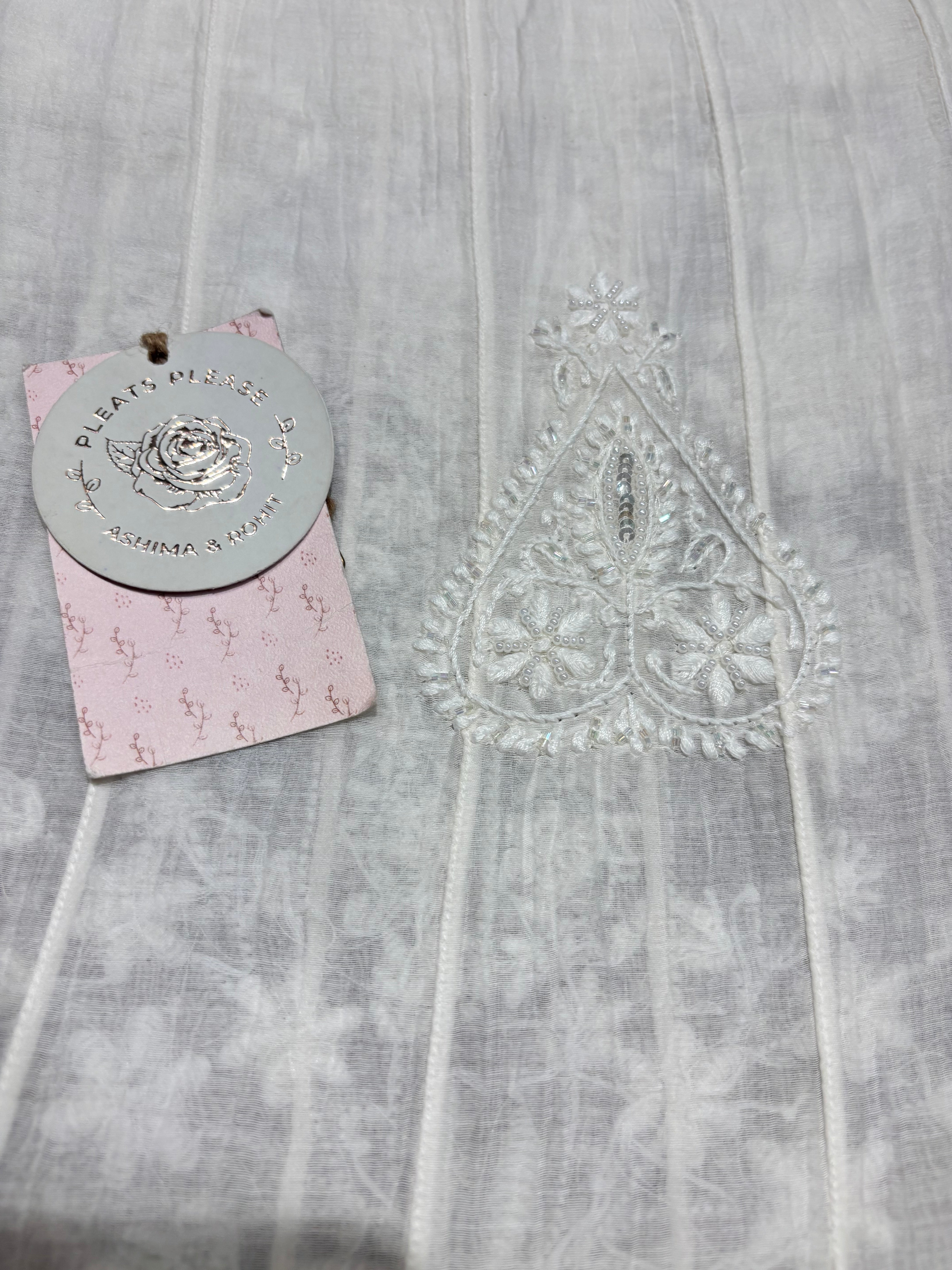 Dyeable Chanderi Mul Chikankari Anarkali & Dupatta Set