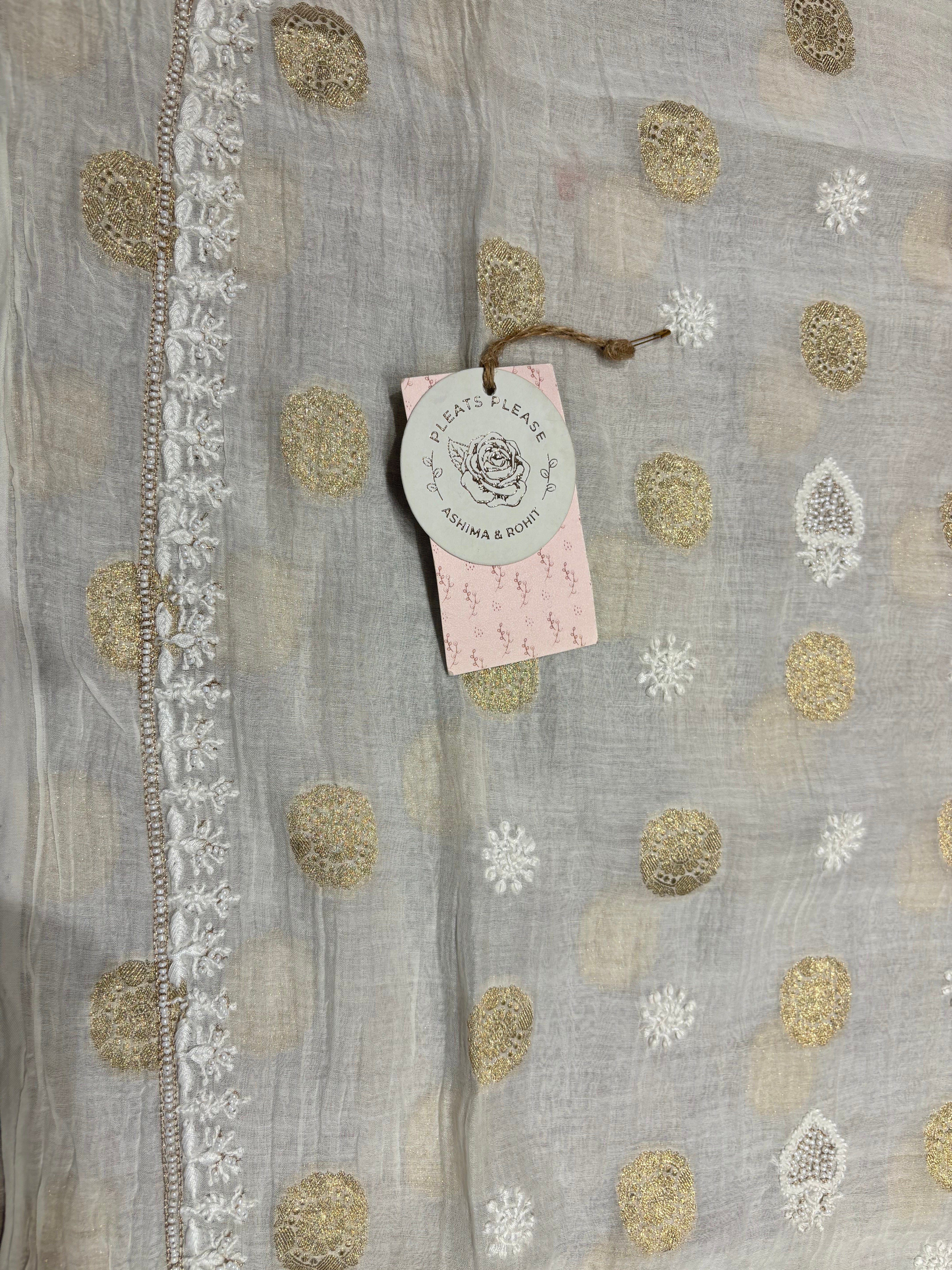 Dyeable Chanderi Mul Chikankari Men’s Kurta