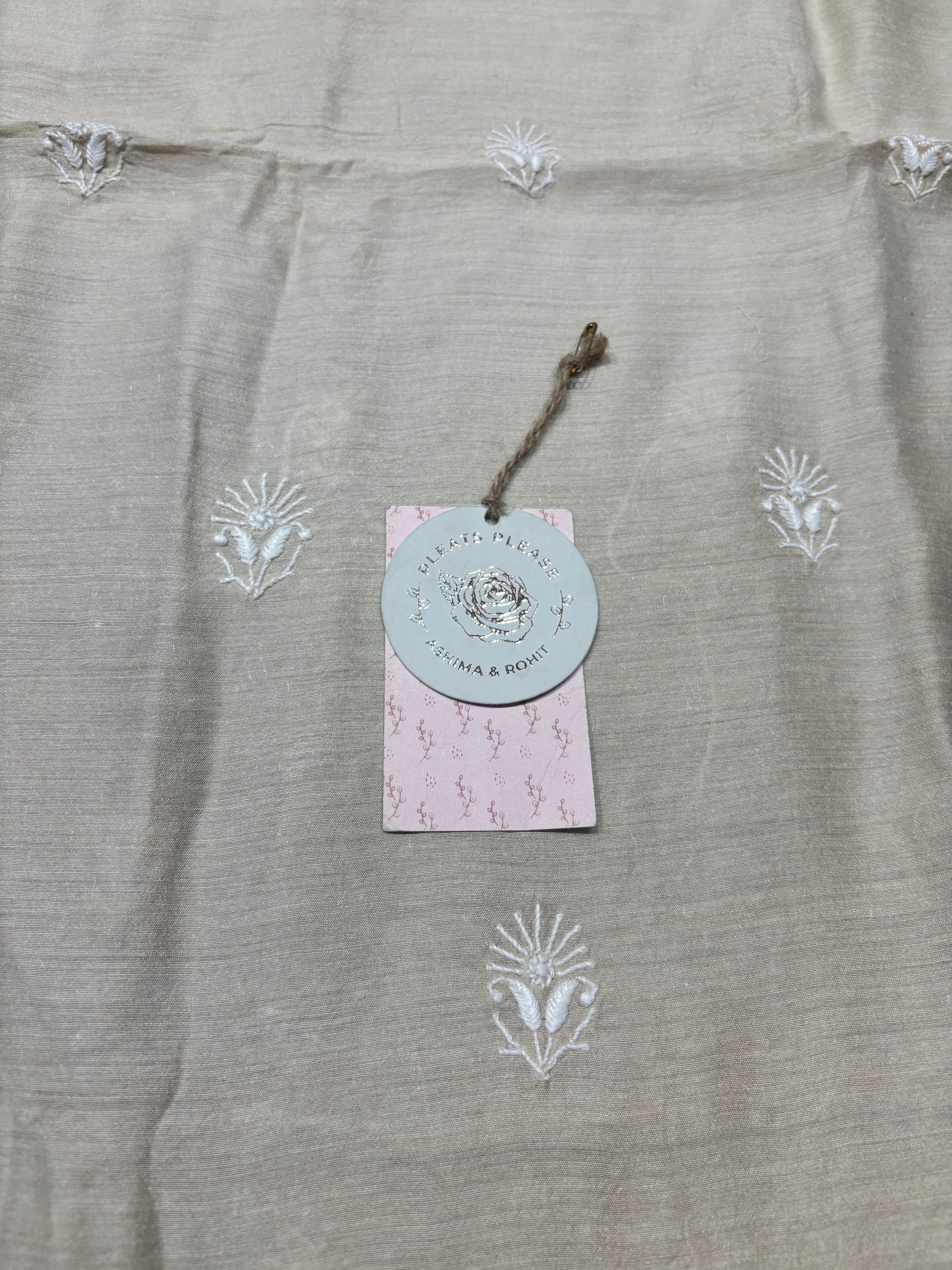 Dyeable Monga Silk Chikankari Chikankari Men’s Kurta Fabric