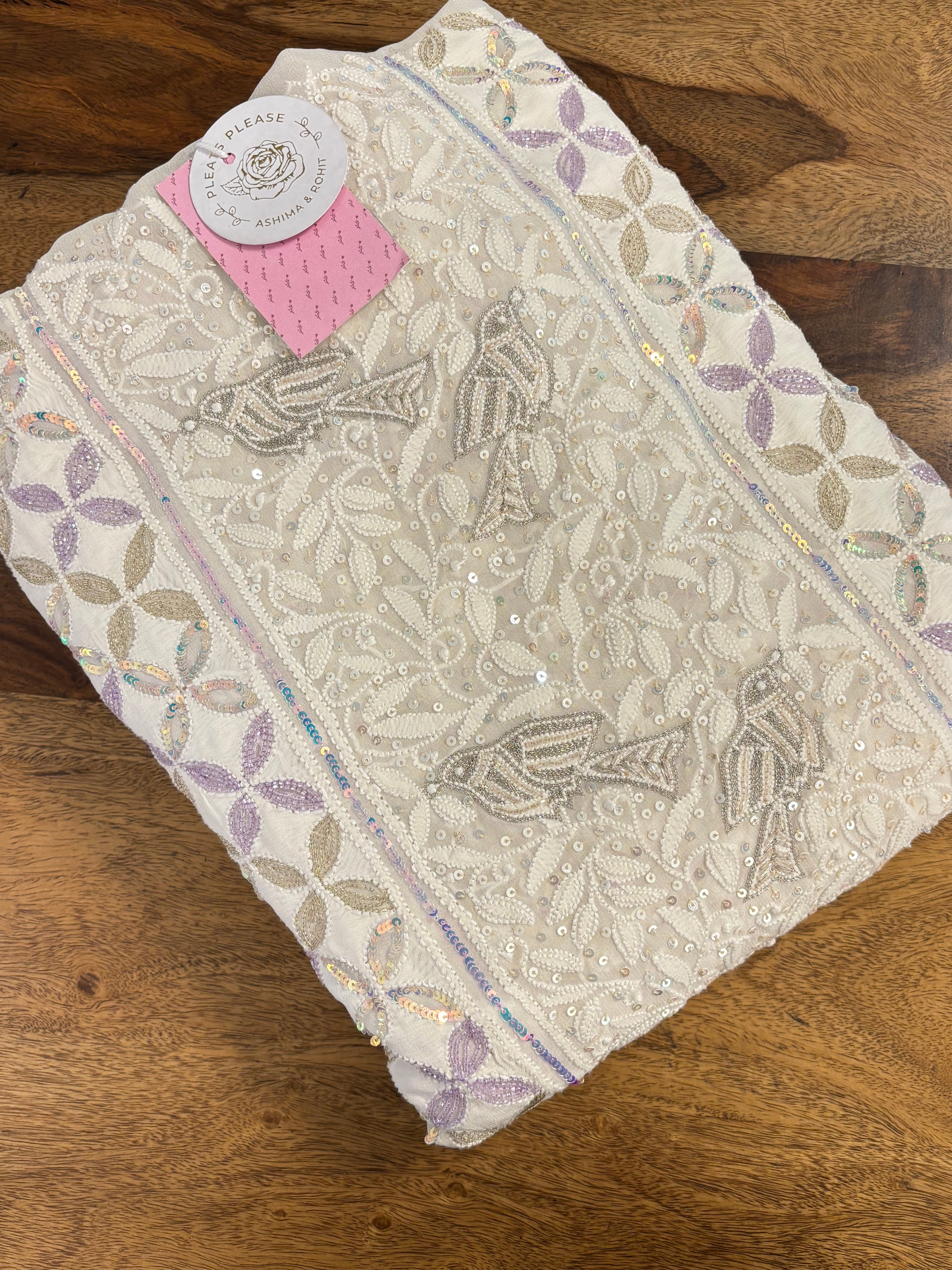 Dyeable Pure & Premium Georgette Chikankari Kurta & Dupatta