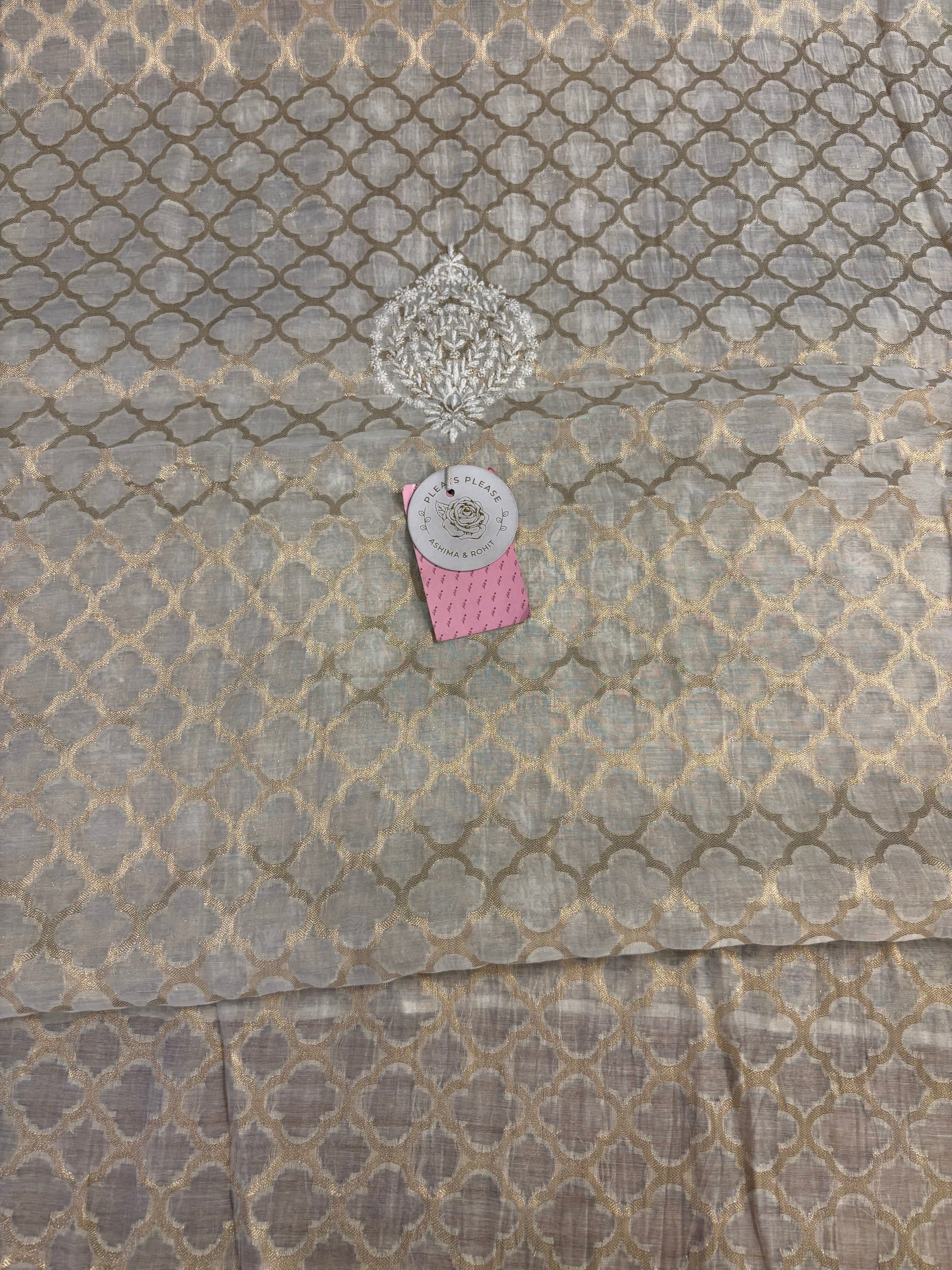 Dyeable Pure Chanderi Silk Men’s Chikankari Kurta