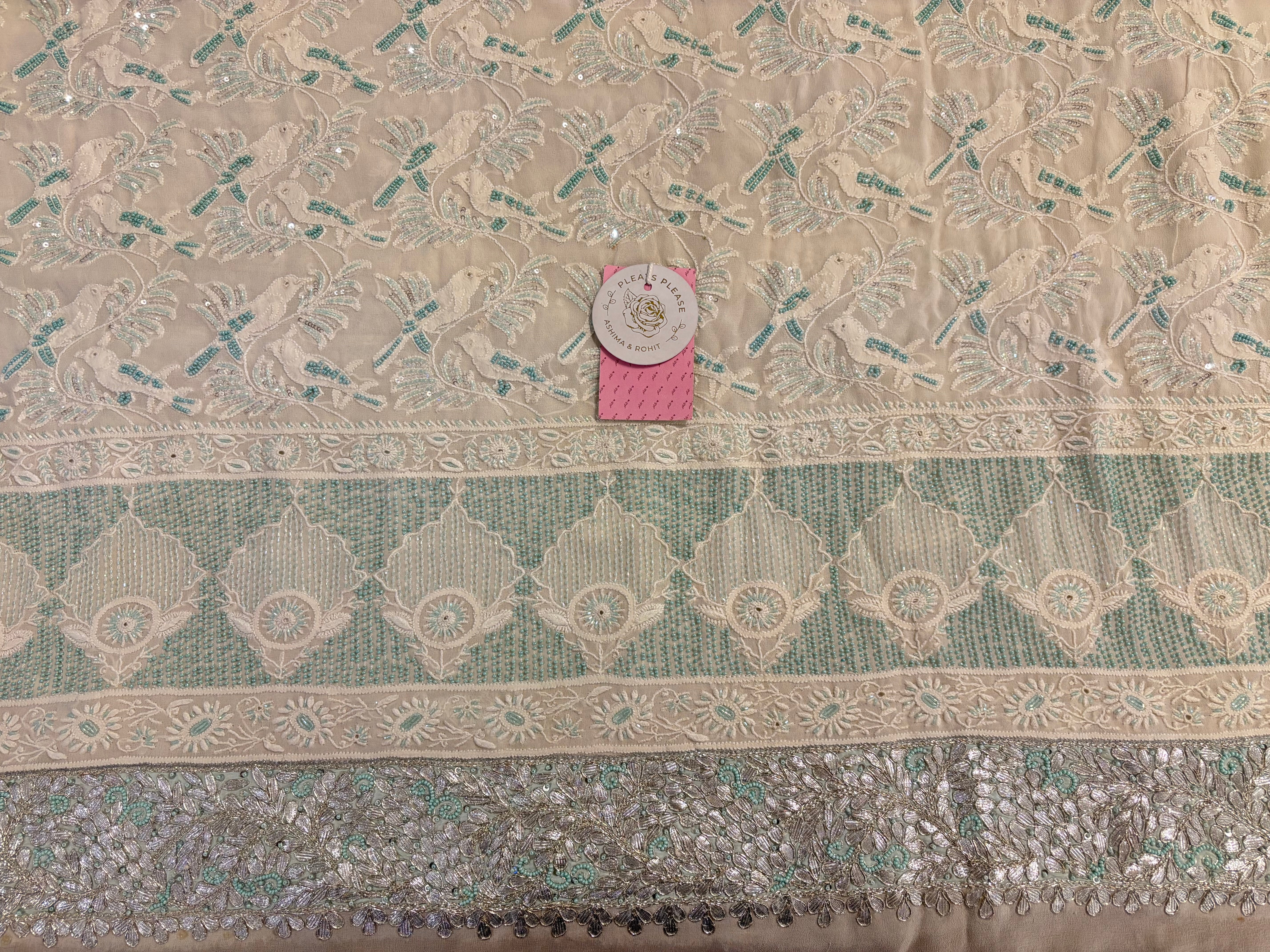 Dyeable Pure & Premium Georgette Gota Patti Chikankari Kurta & Dupatta
