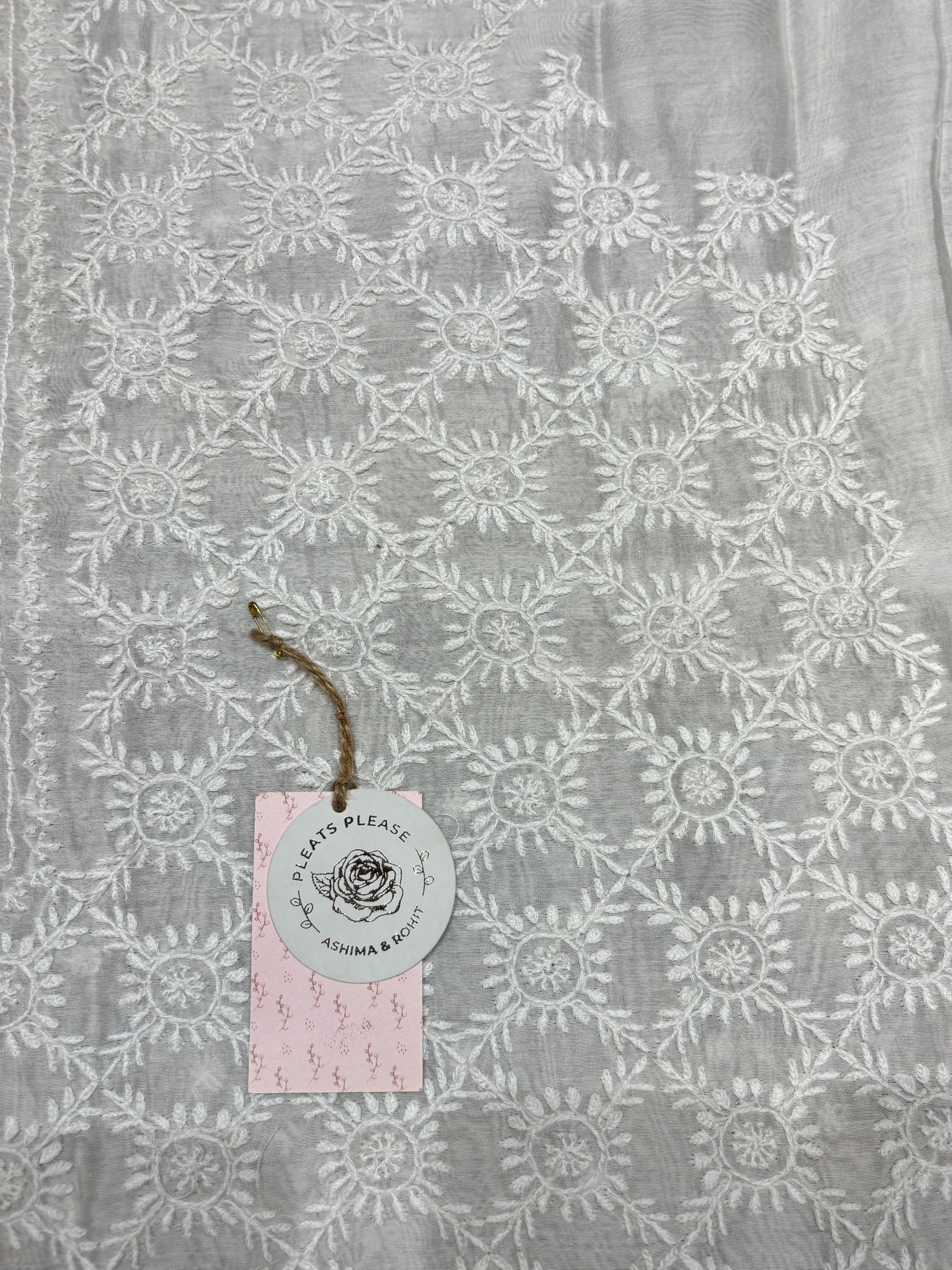 Dyeable Chanderi Silk Chikankari Men’s kurta