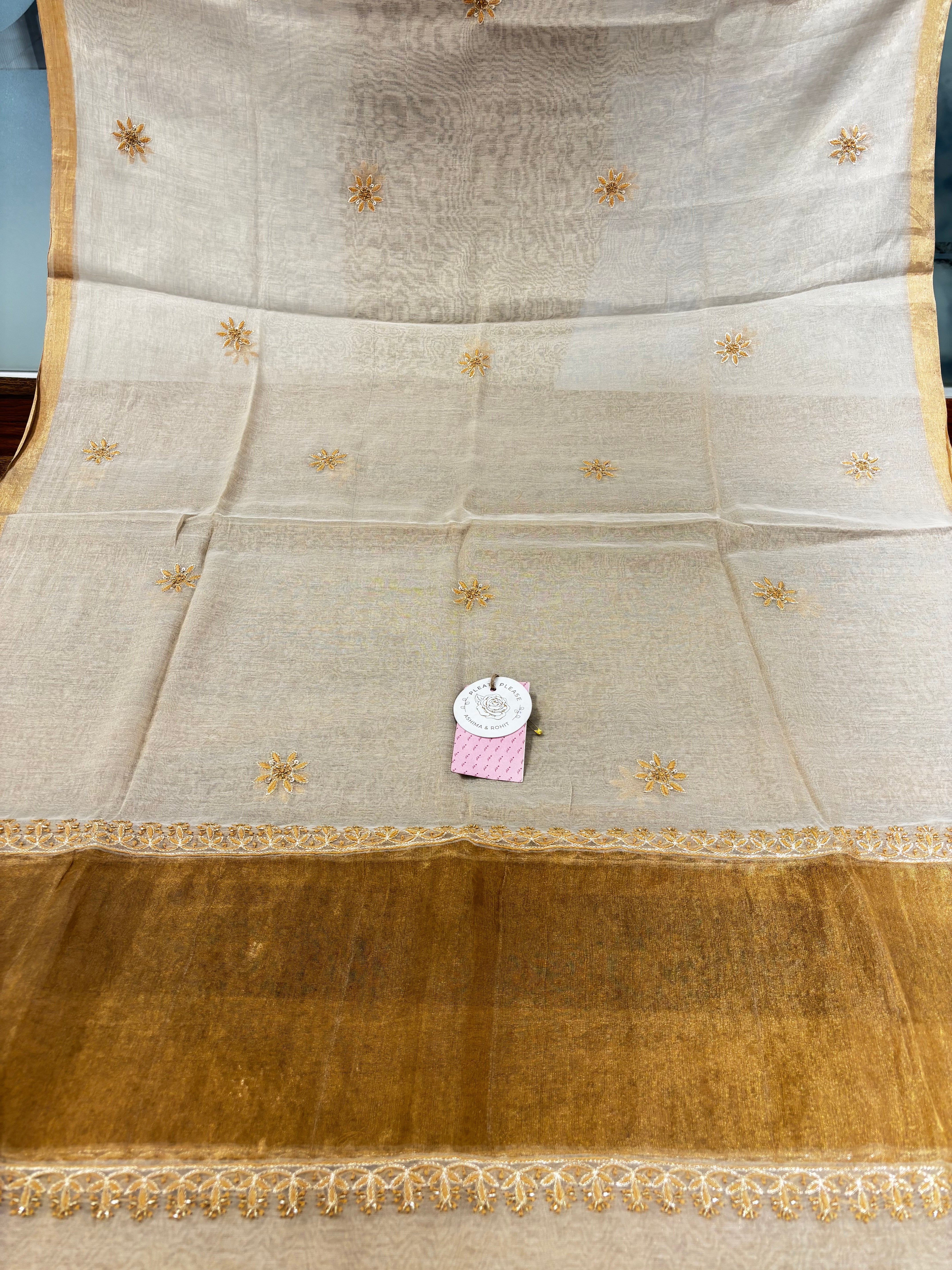 Dyeable Pure & Premium Tissue Heavy Jaal Chikankari Kurta & Dupatta - Pleats PleaseChikankari