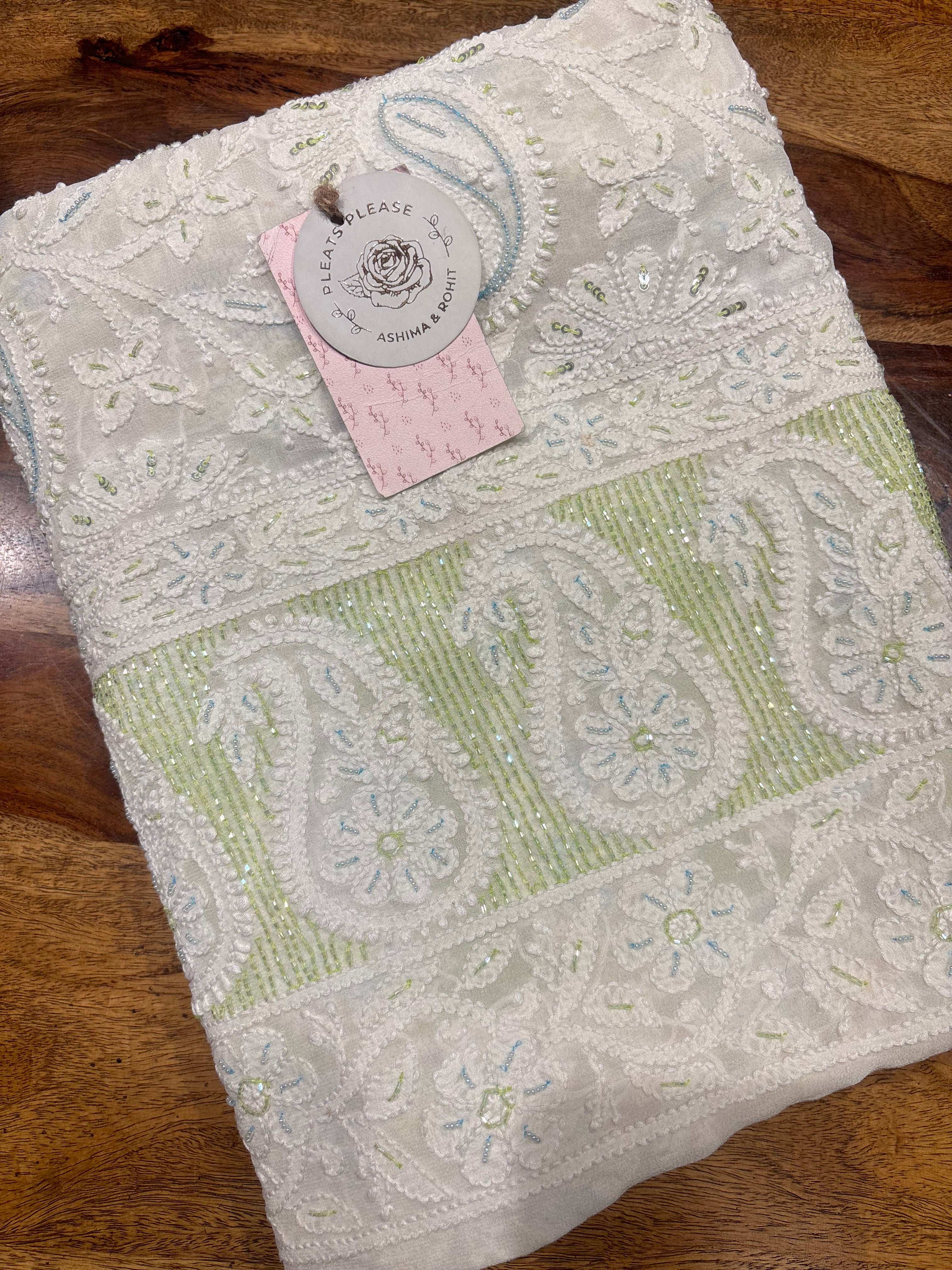 Dyeable Pure & Premium Georgette Chikankari Dupatta