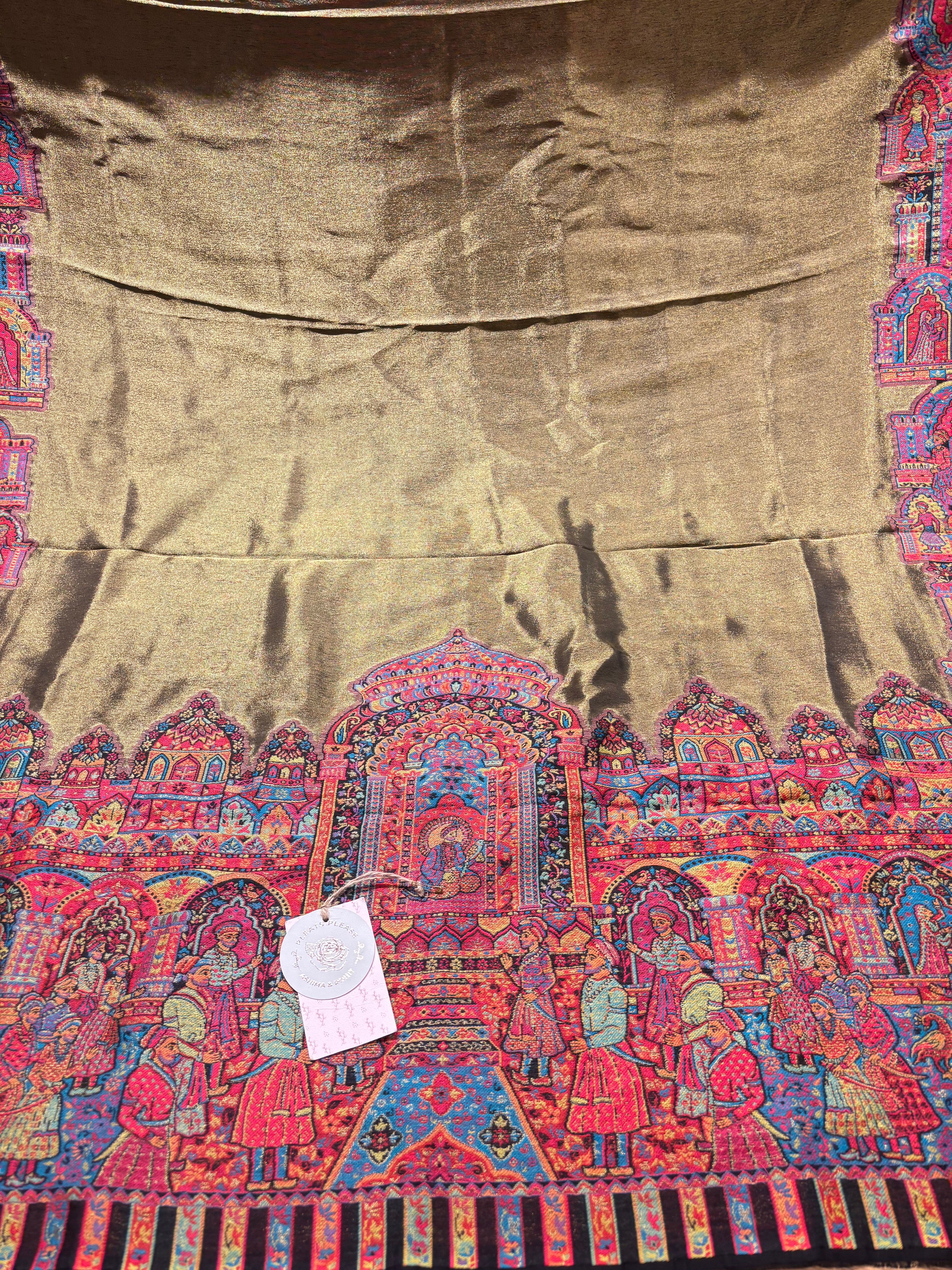 Pure and premium ZariTissue Woolen Cashmere Shawl