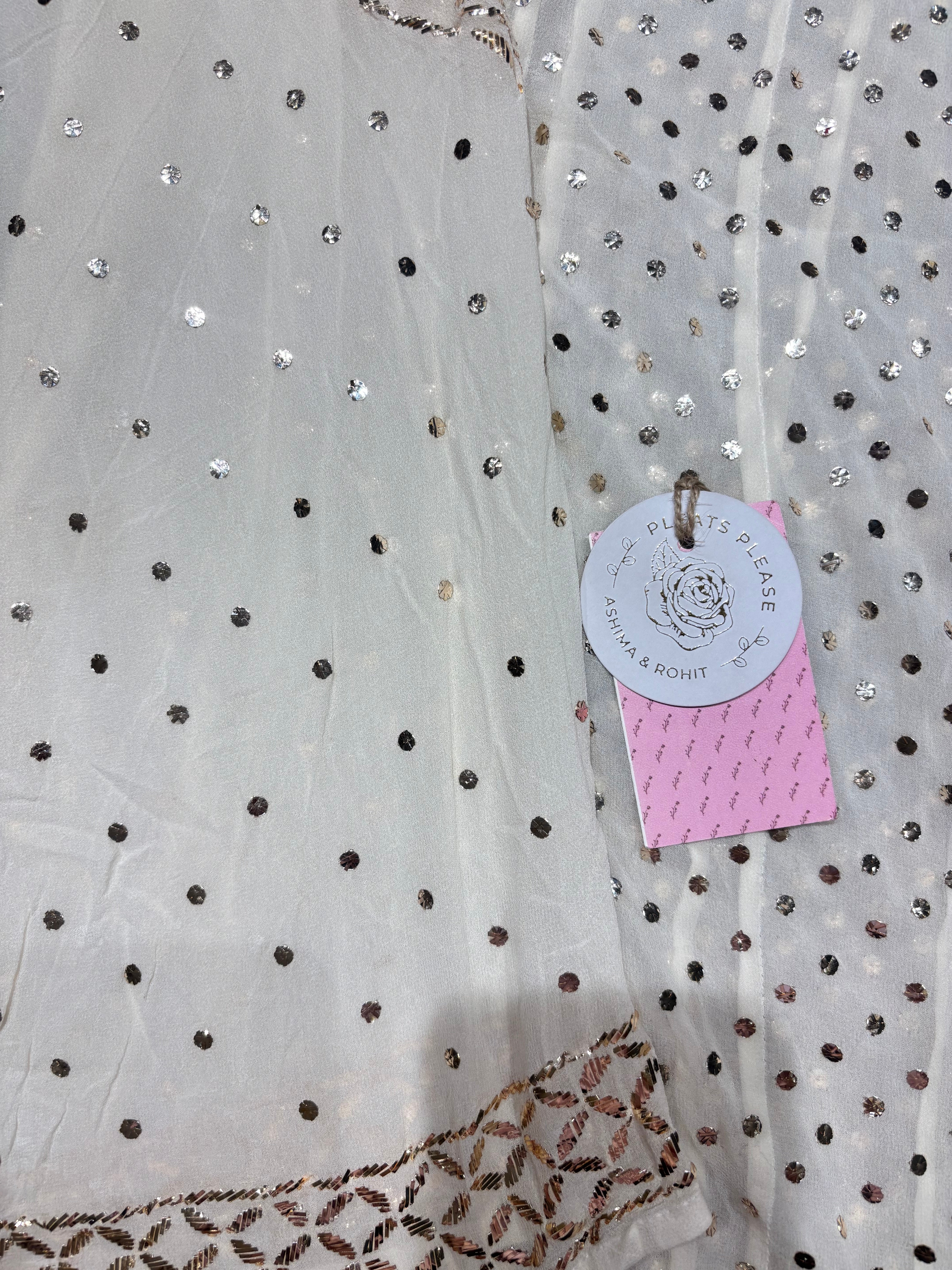 Dyeable Pure & Premium Georgette Mukaish Anarkali & Dupatta Set