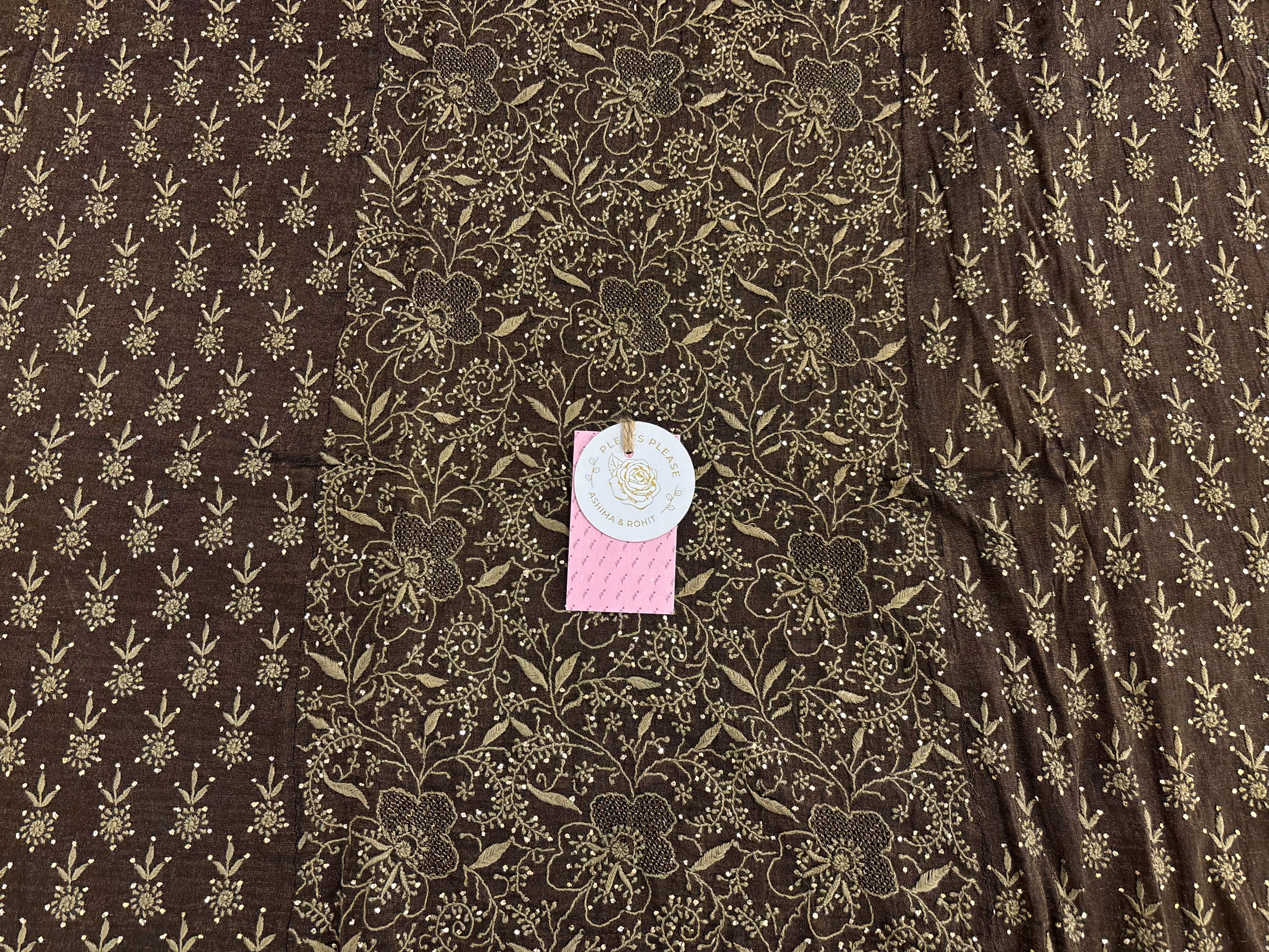 Black Tissue Chikan Mukaish Kurta & Dupatta