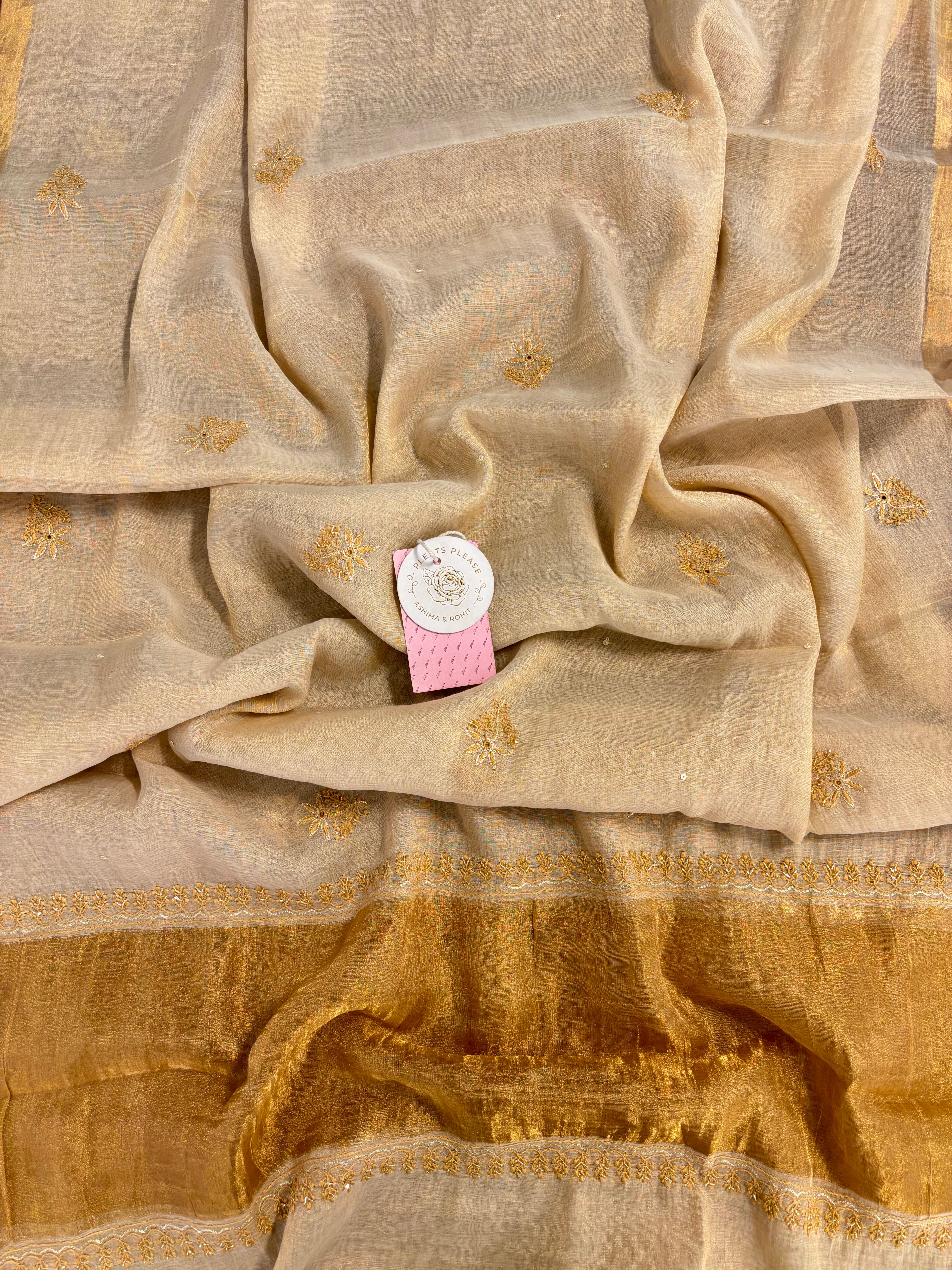 Dyeable Pure Tissue Chikankari Kurta & Dupatta