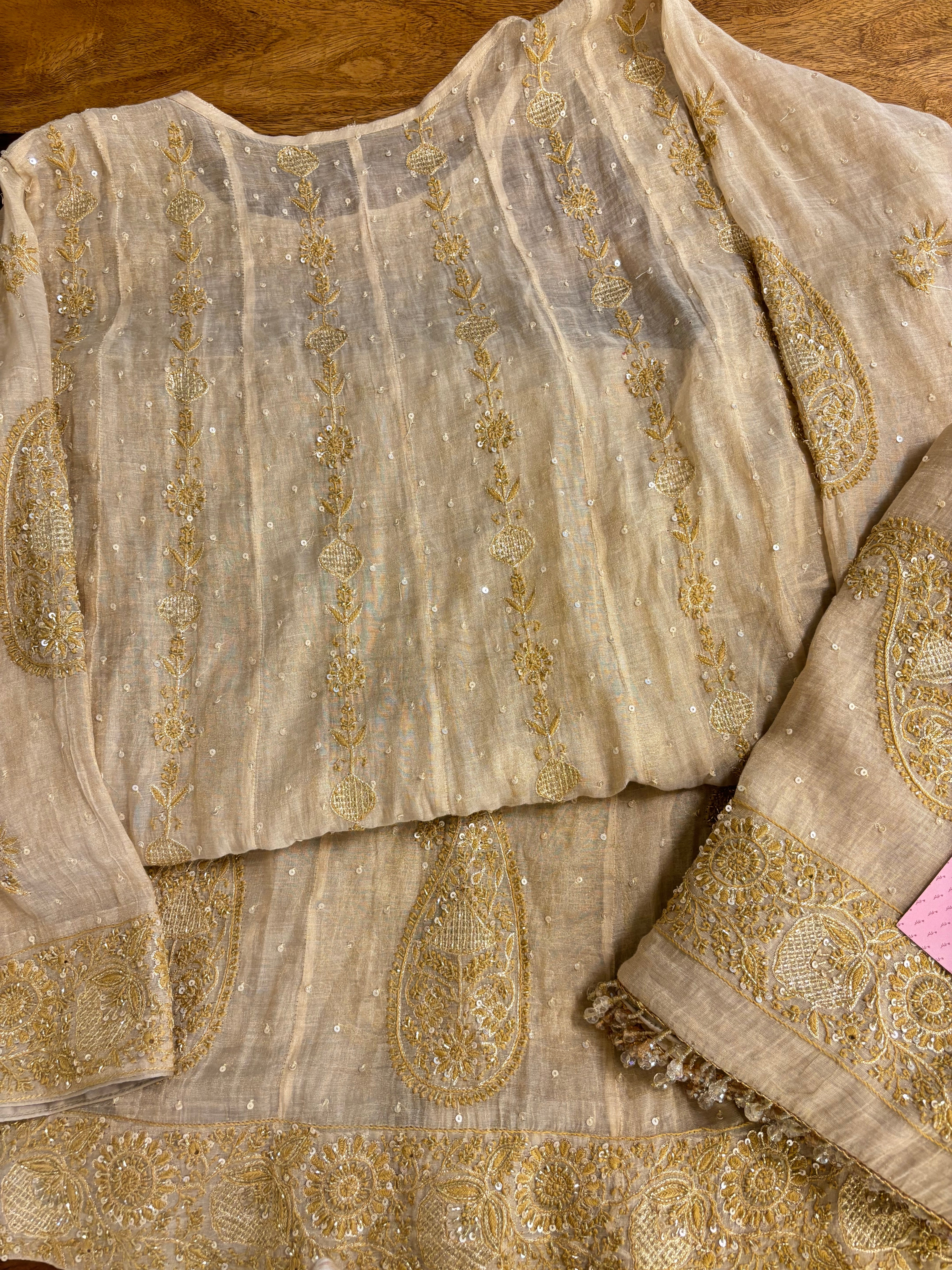 Dyeable Pure & Premium Chikankari Bajirao Angrakha & Dupatta Set