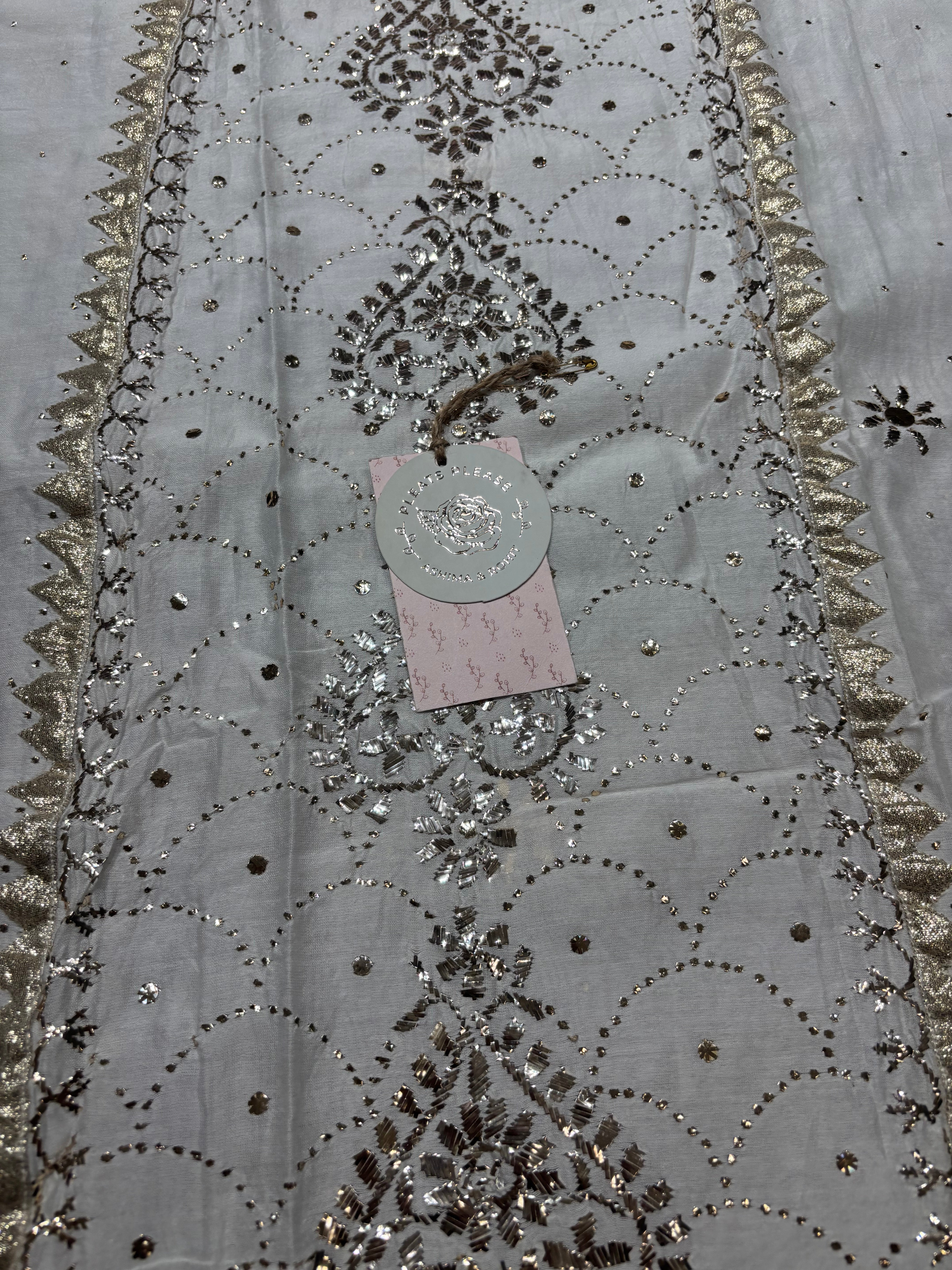 Dyeable Chanderi Silk Mukaish Kurta and Dupatta set