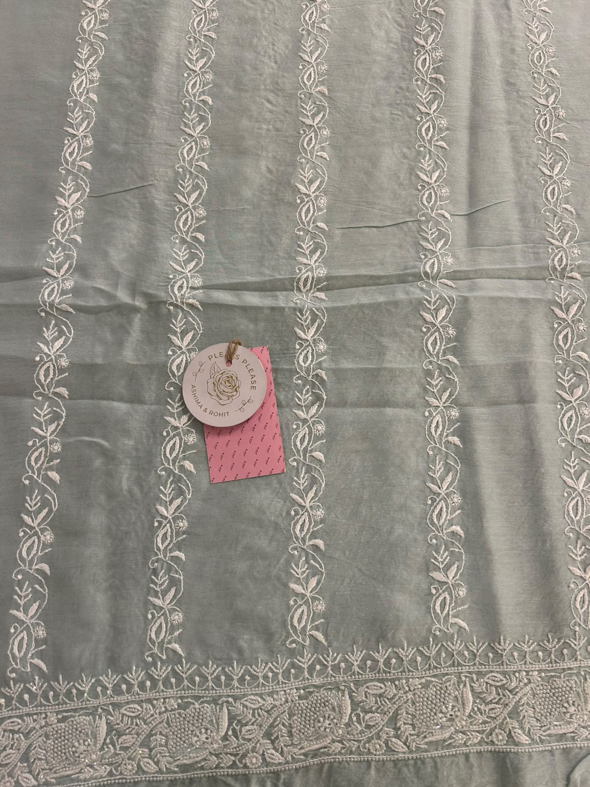 Mint Green Chanderi Silk Chikankari Men’s Kurta
