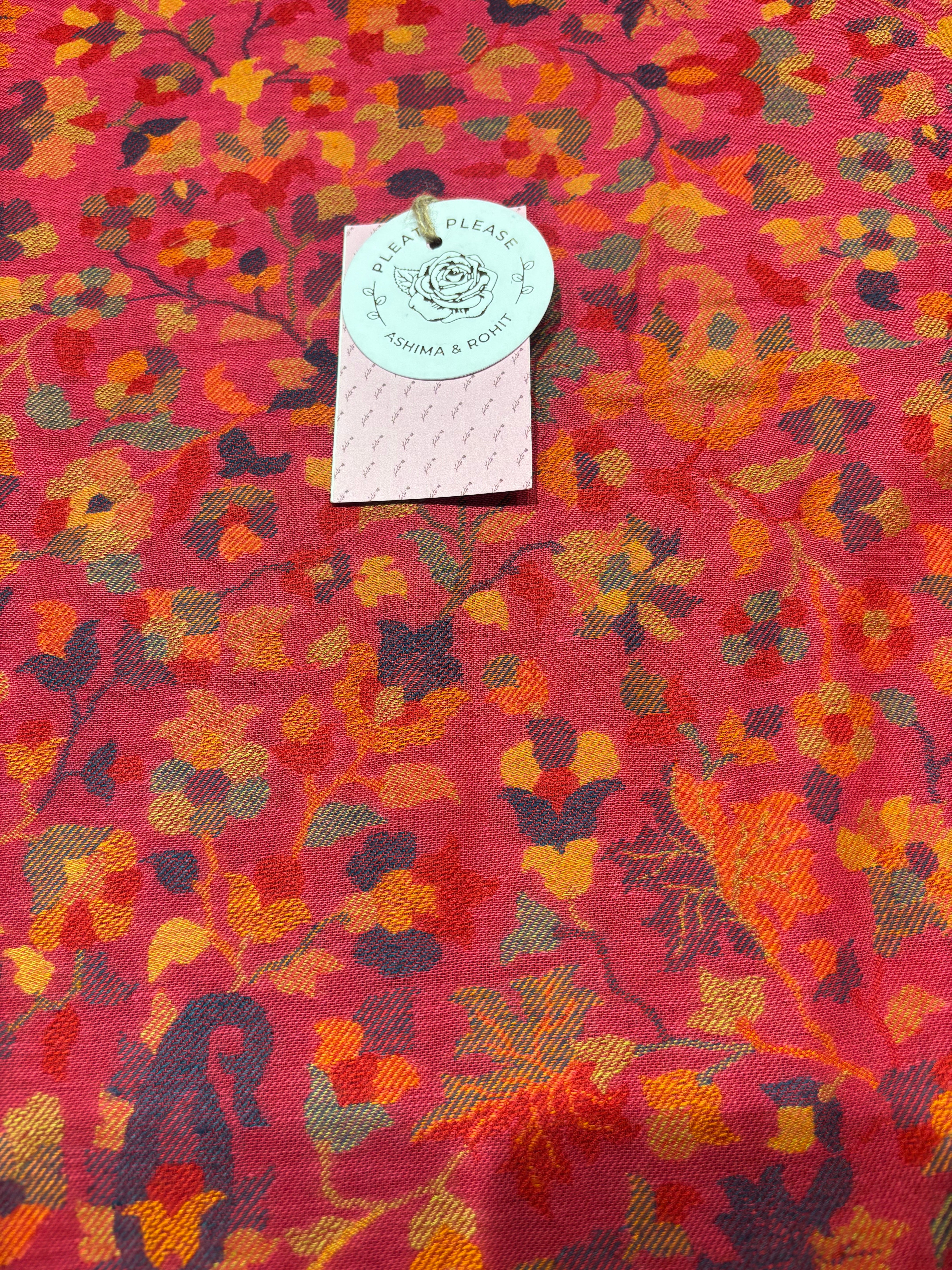 Crimson Red Cashmere Woolen Shawl