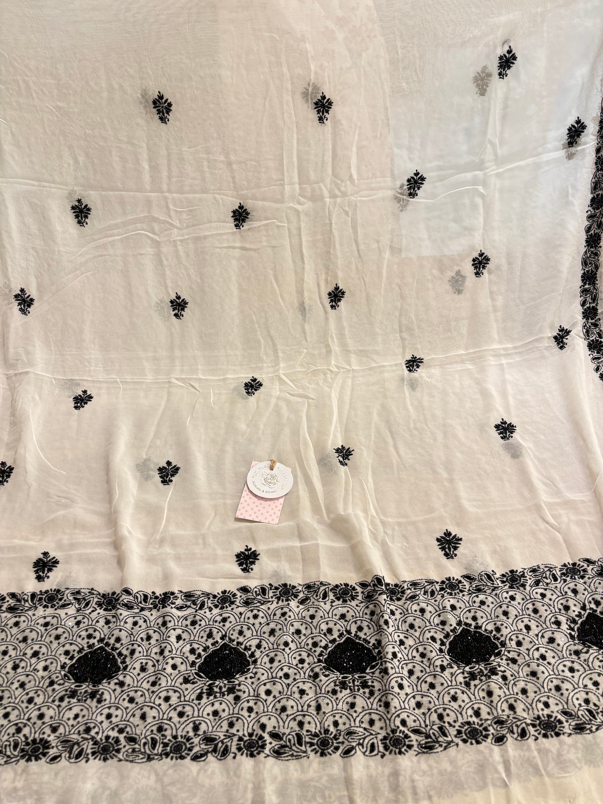 Dyeable Pure & Premium Georgette Chikankari Kurta & Dupatta